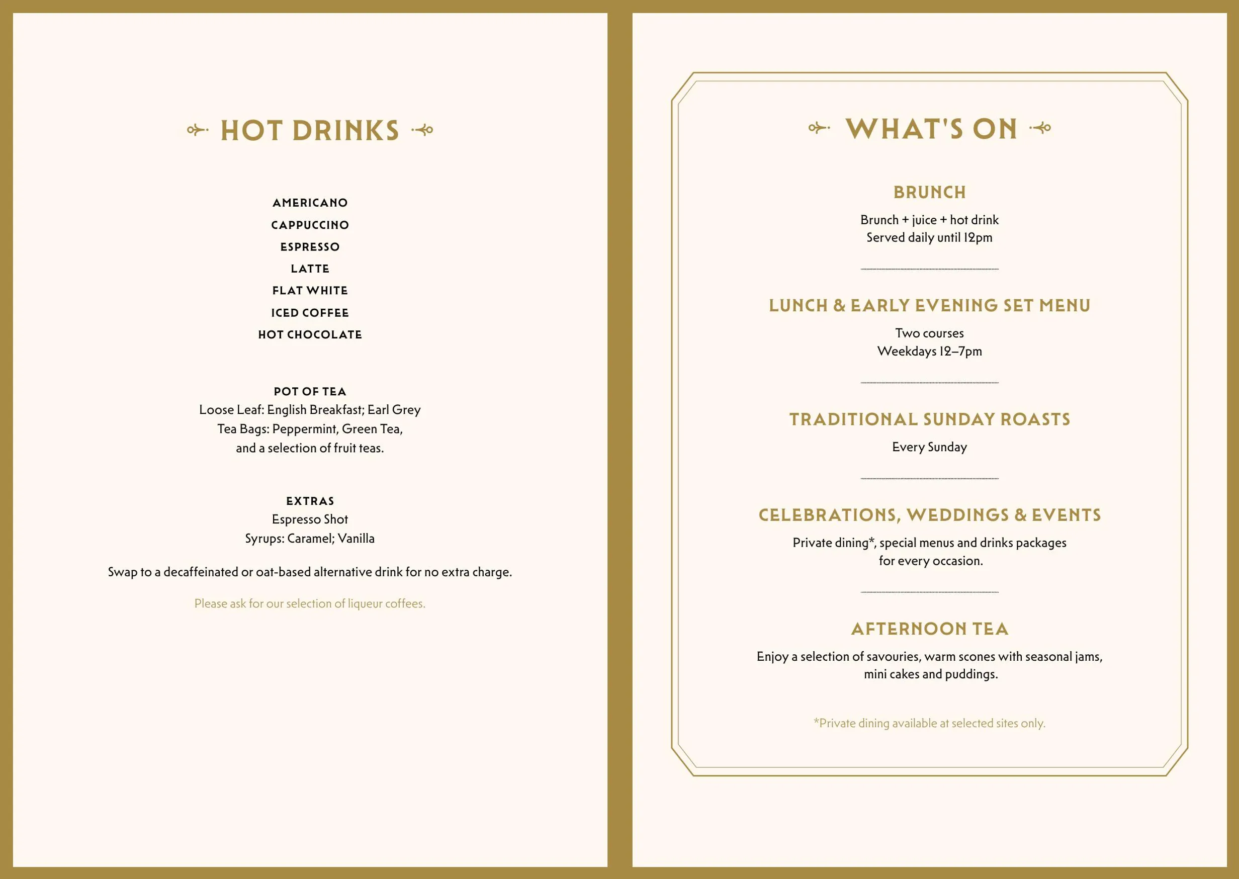 Browns menu, page 9