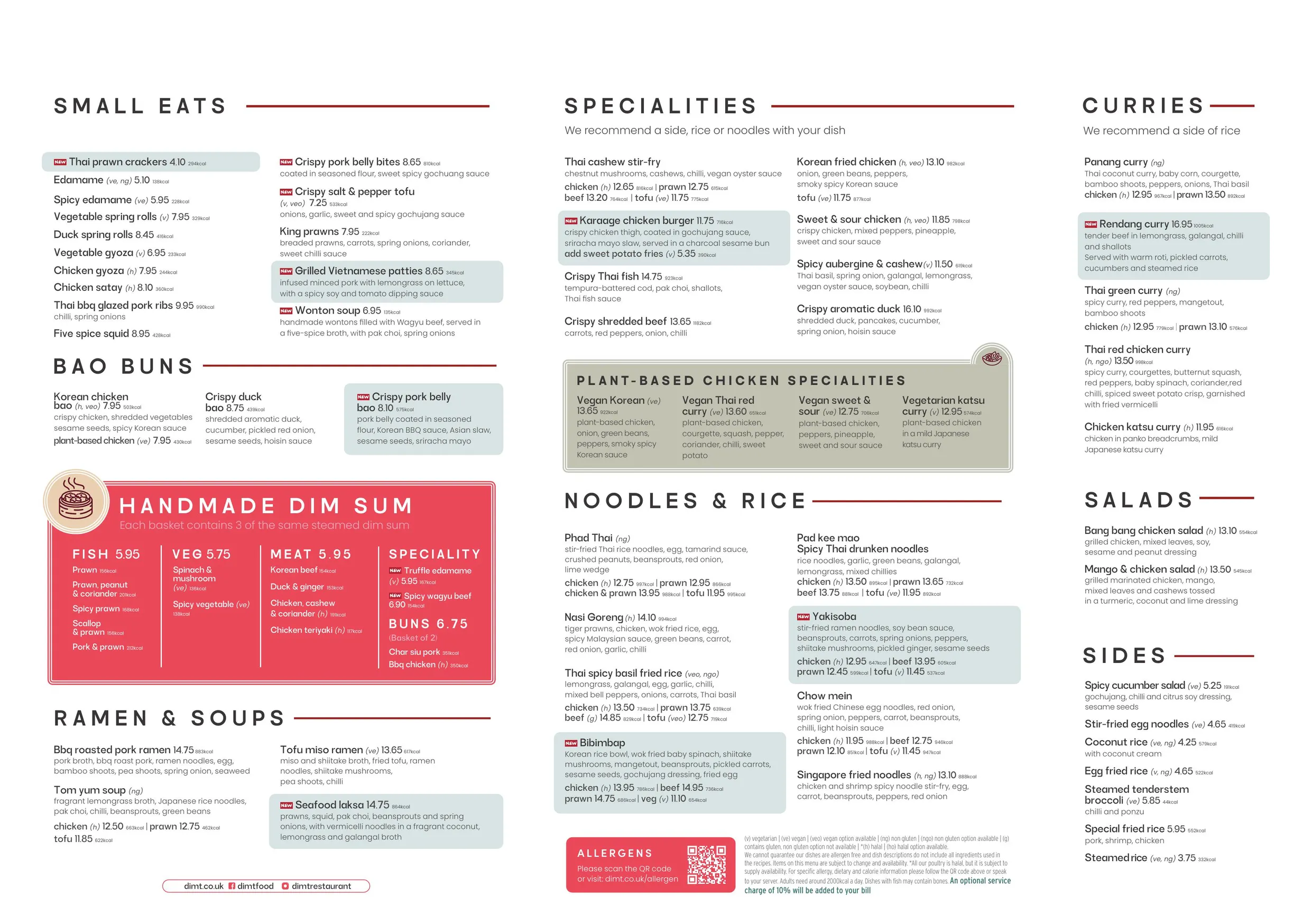 Dim T Whiteley menu, page 2