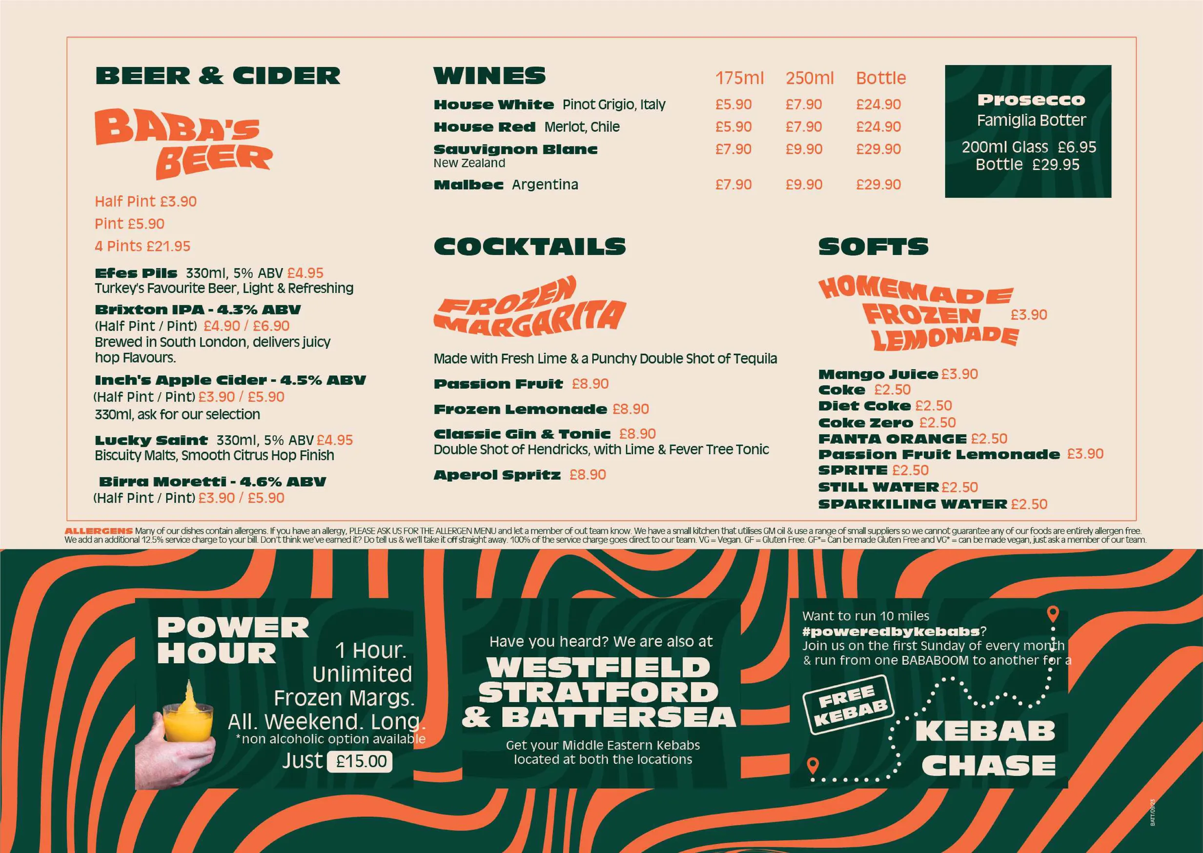BABABOOM menu, page 2