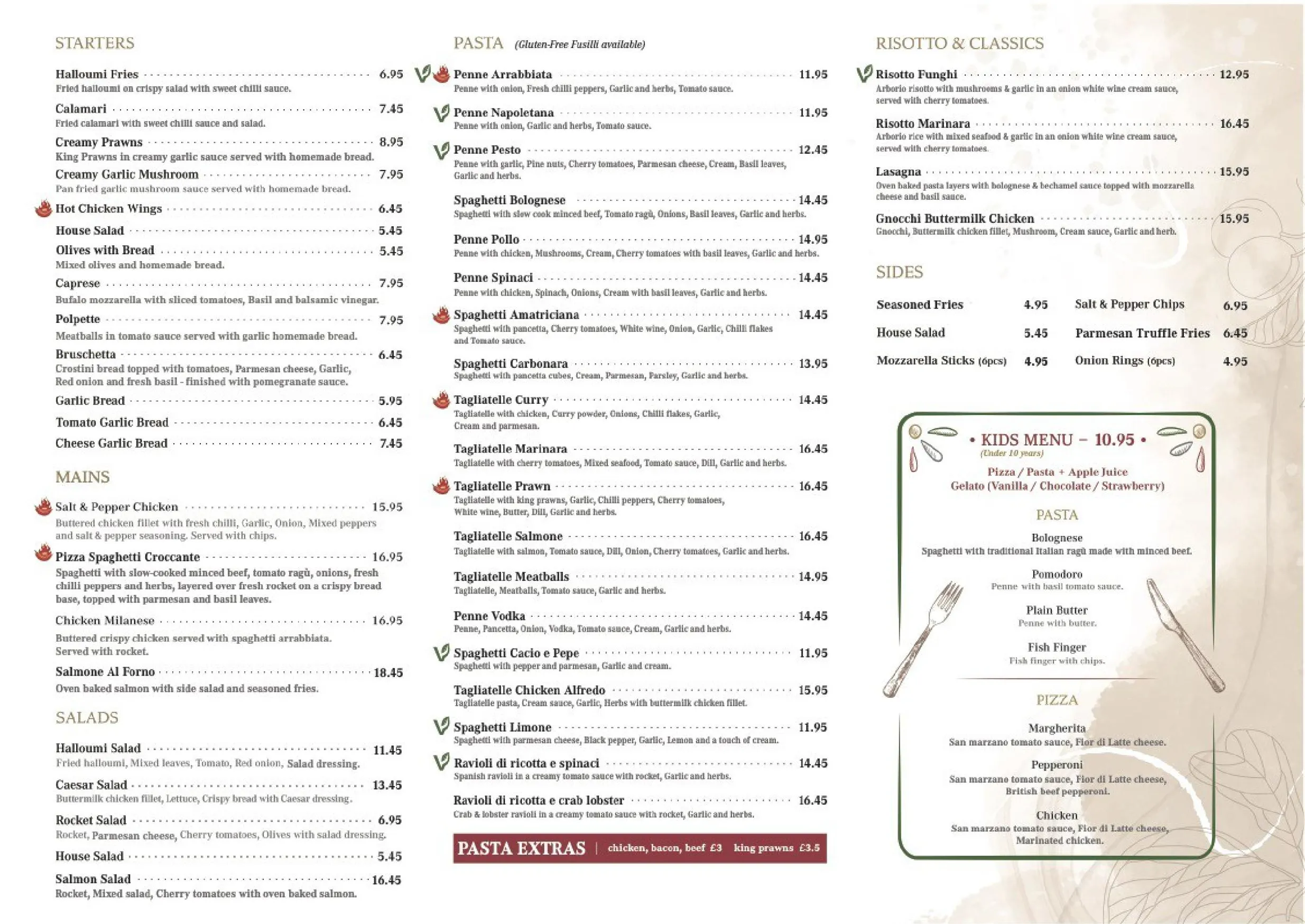 Oro di Grano menu, page 3