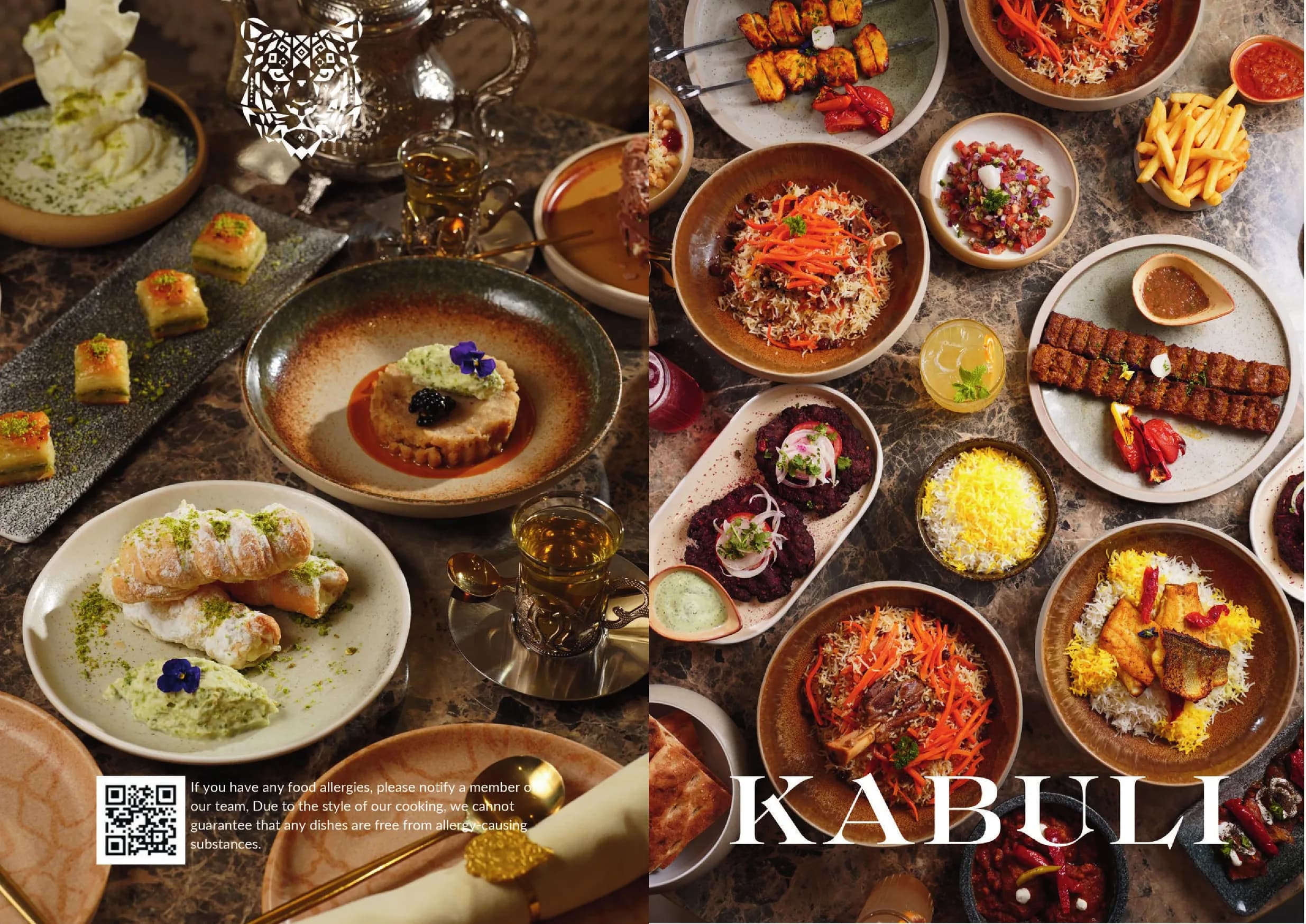 Kabuli menu, page 1