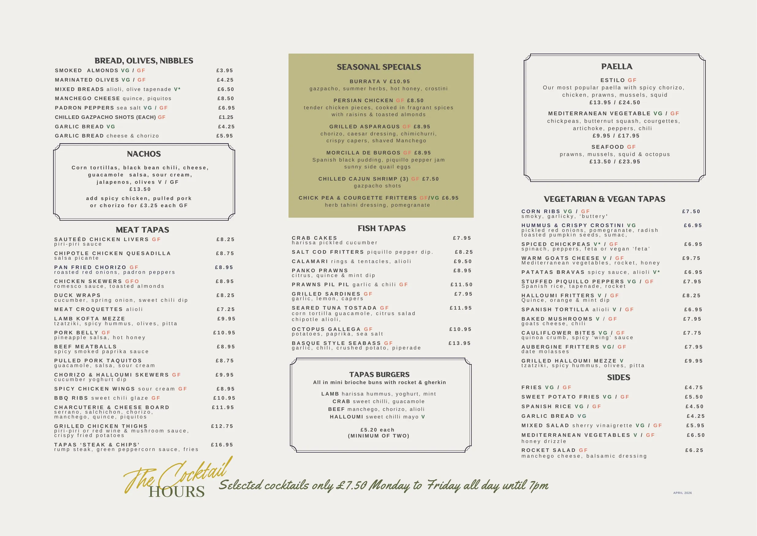 Bar Estilo menu, page 2