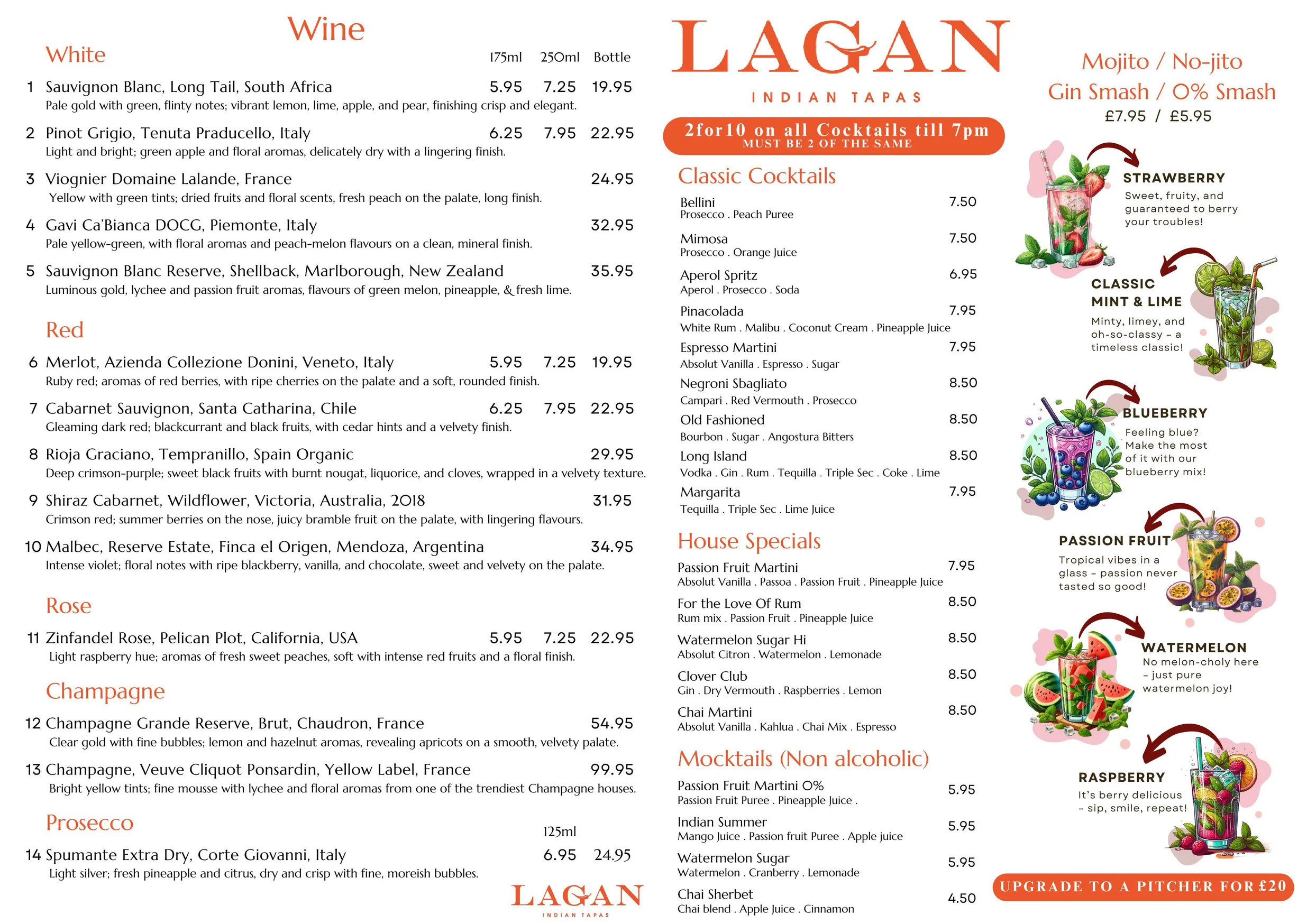 Lagan Indian Tapas menu, page 4
