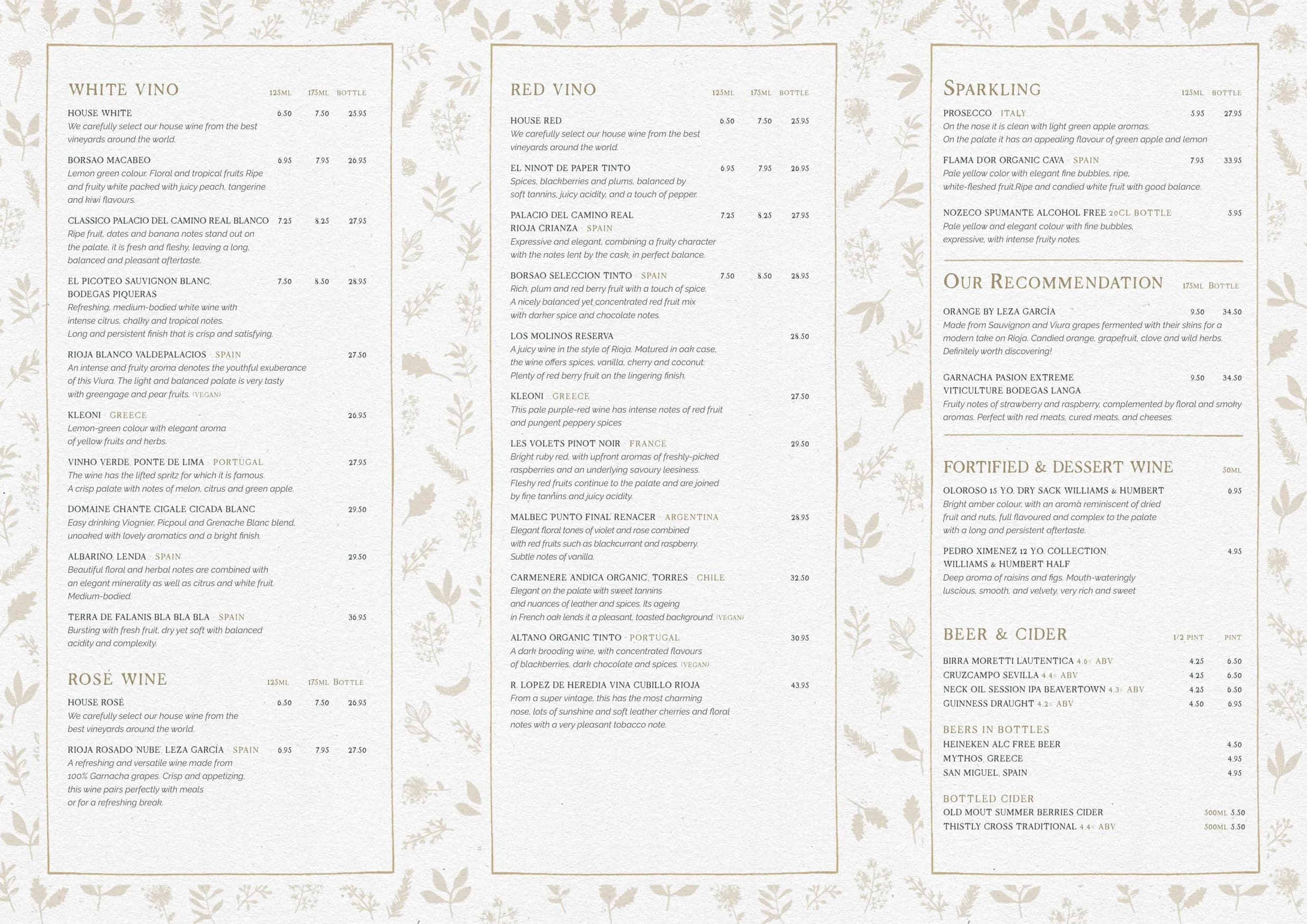 La Casa Dalry menu, page 4