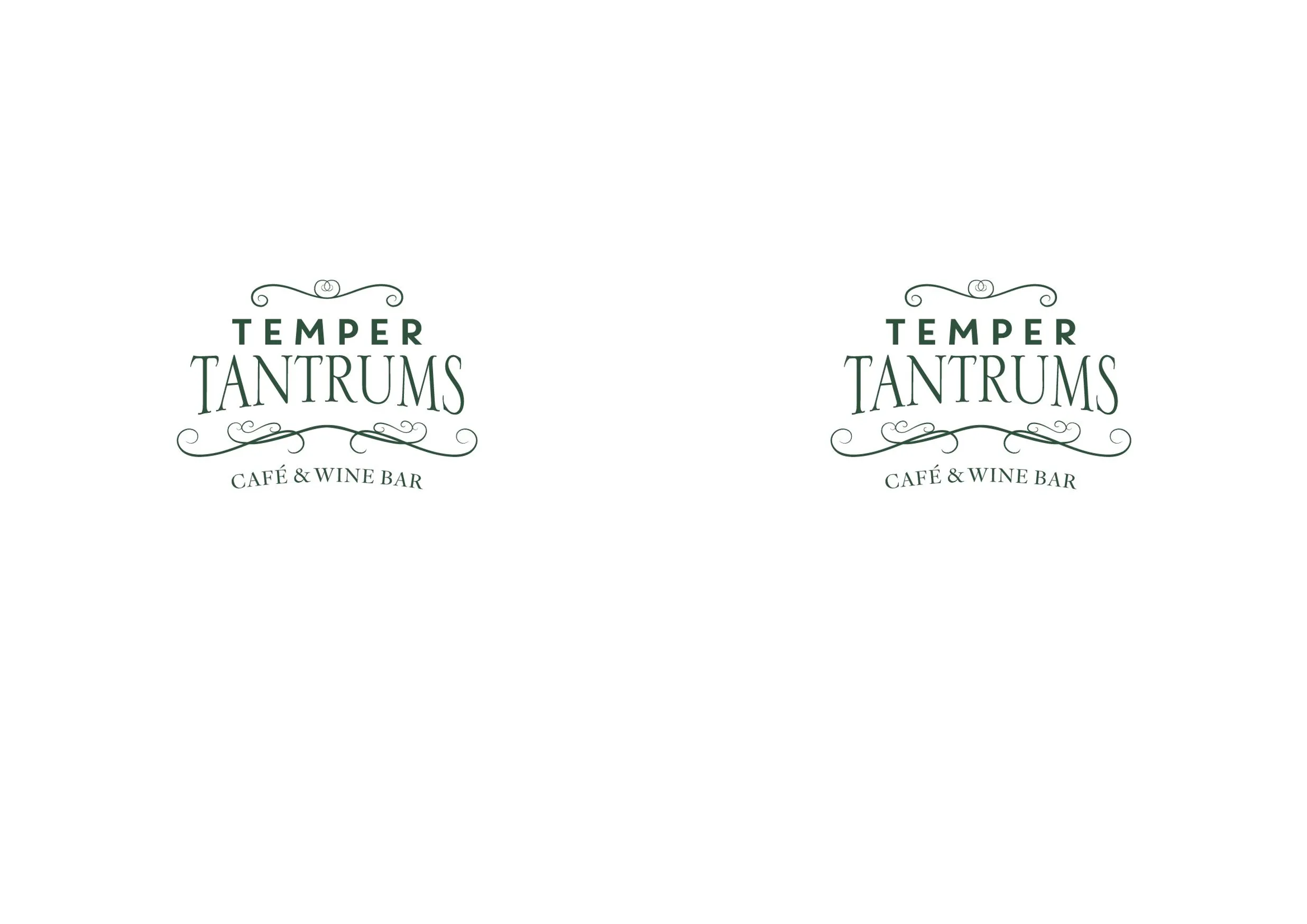 Temper Tantrums menu, page 4