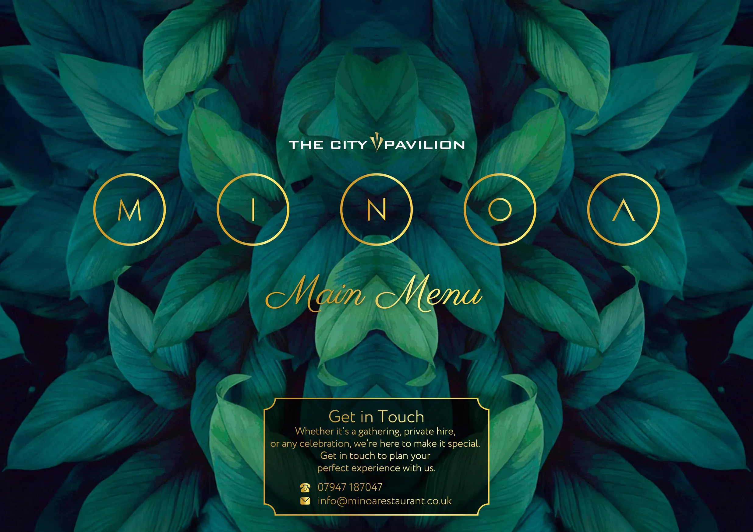Minoa menu, page 1