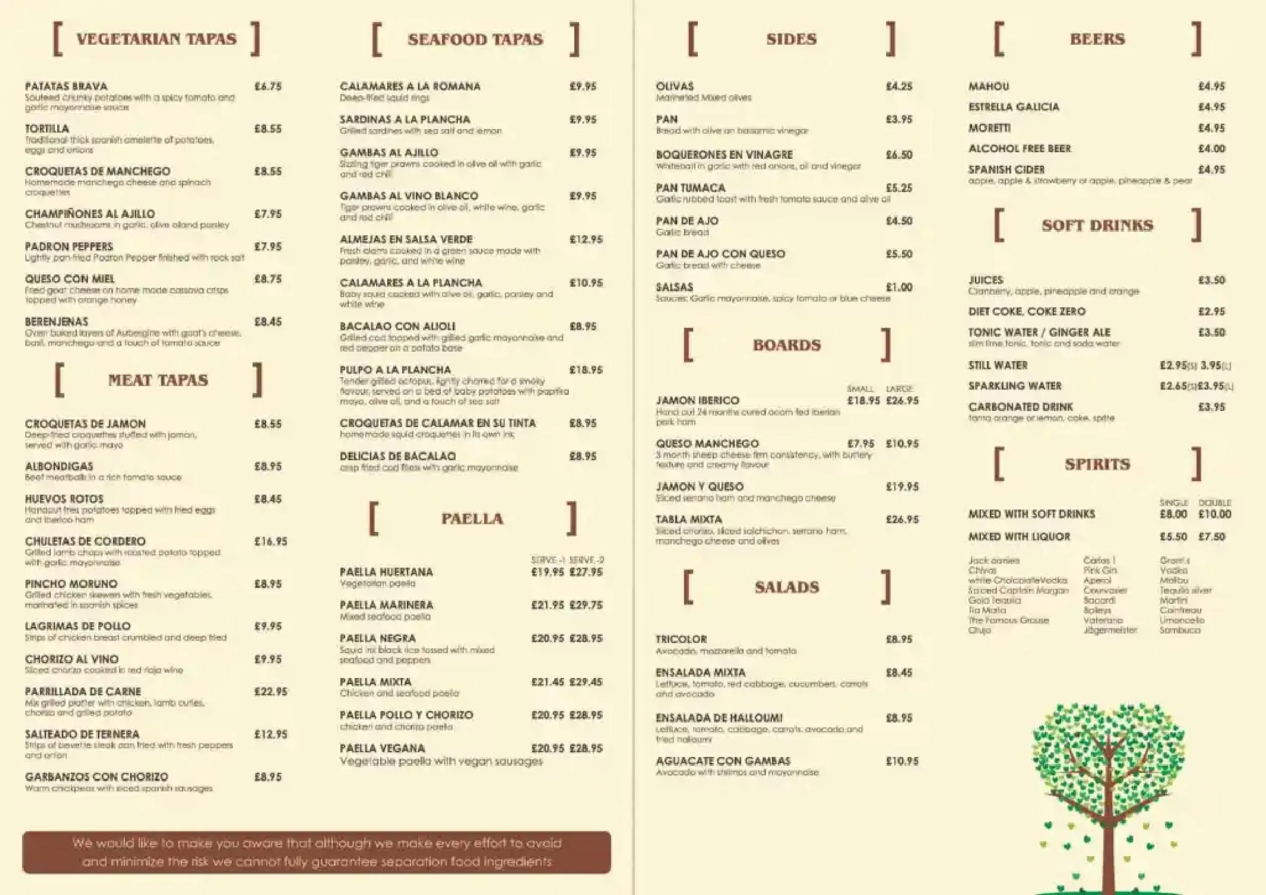 Jamon Jamon Camden menu, page 2