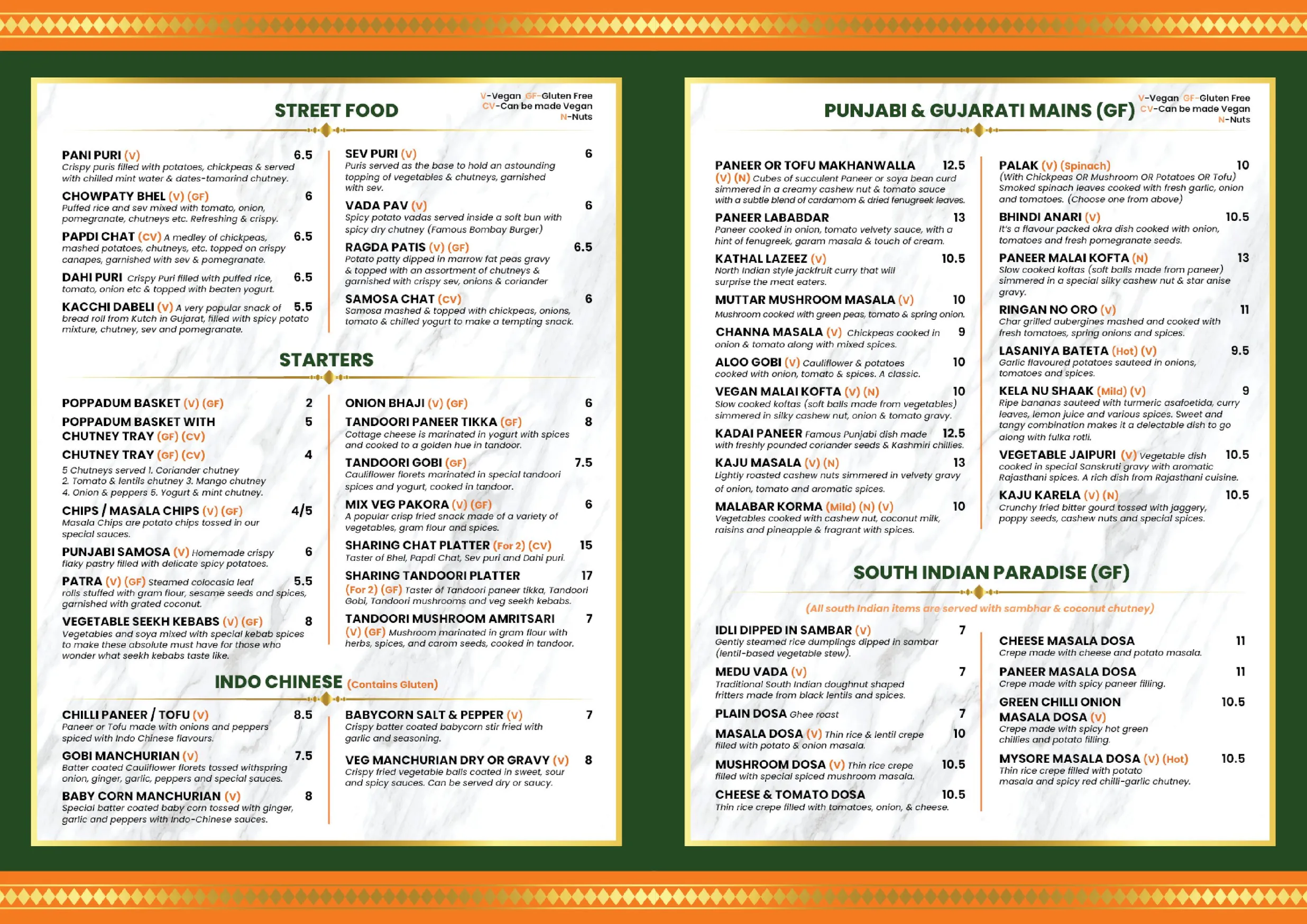 Sanskruti Restaurant menu, page 2