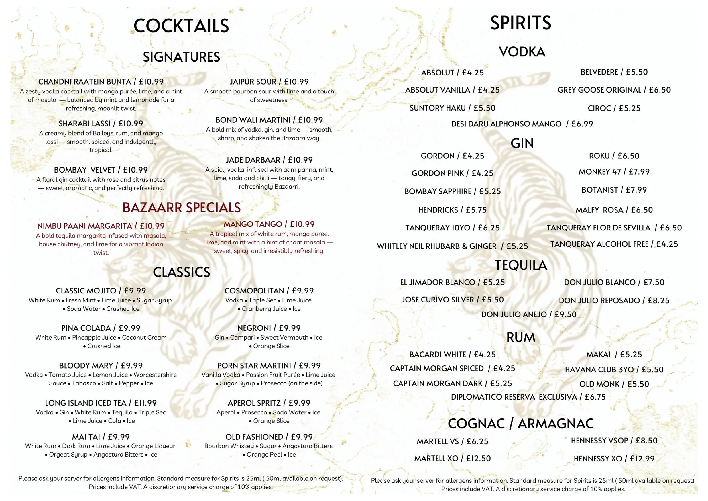 Chor Bazaarr Restaurant & Bar menu, page 18