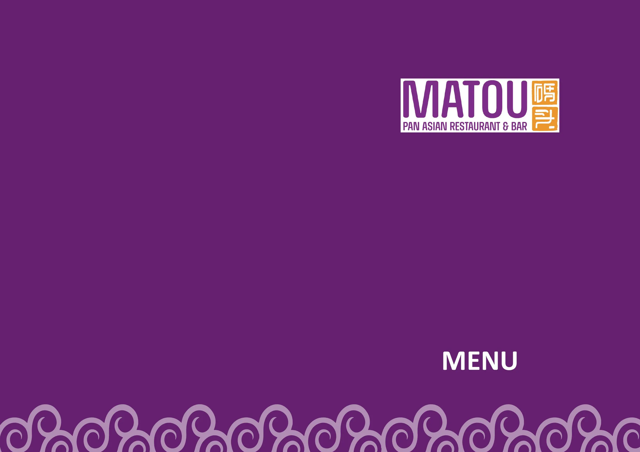 Matou Pan Asian Restaurant menu, page 1