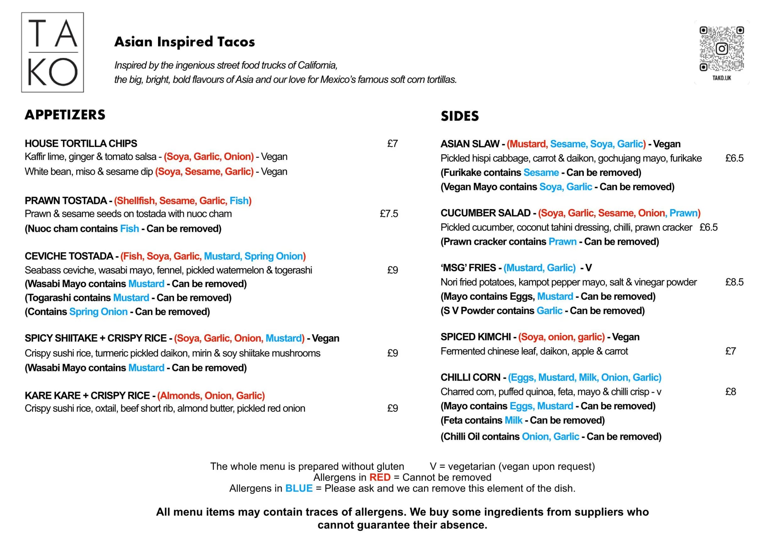TA-KO menu, page 5