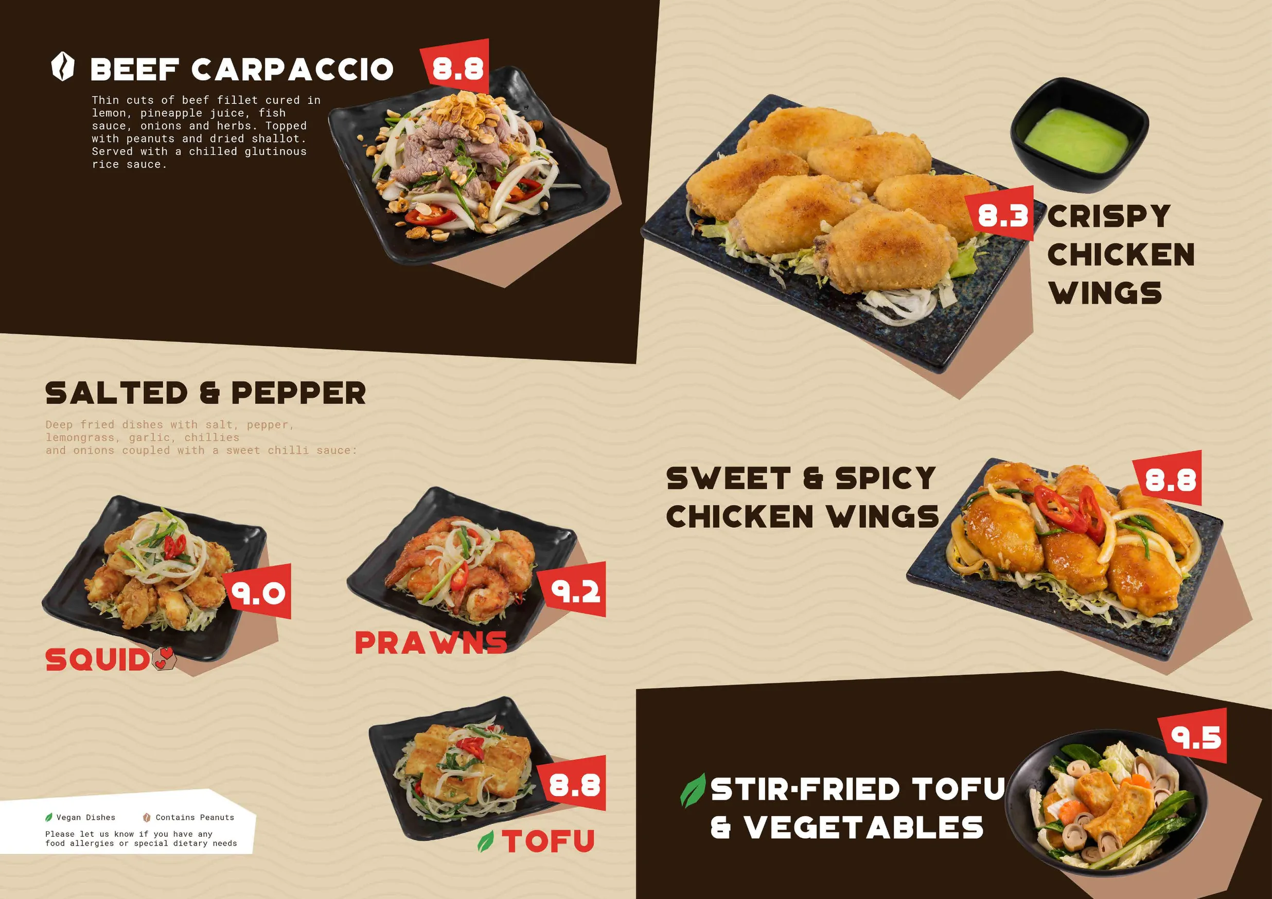 Viet Fusion menu, page 3