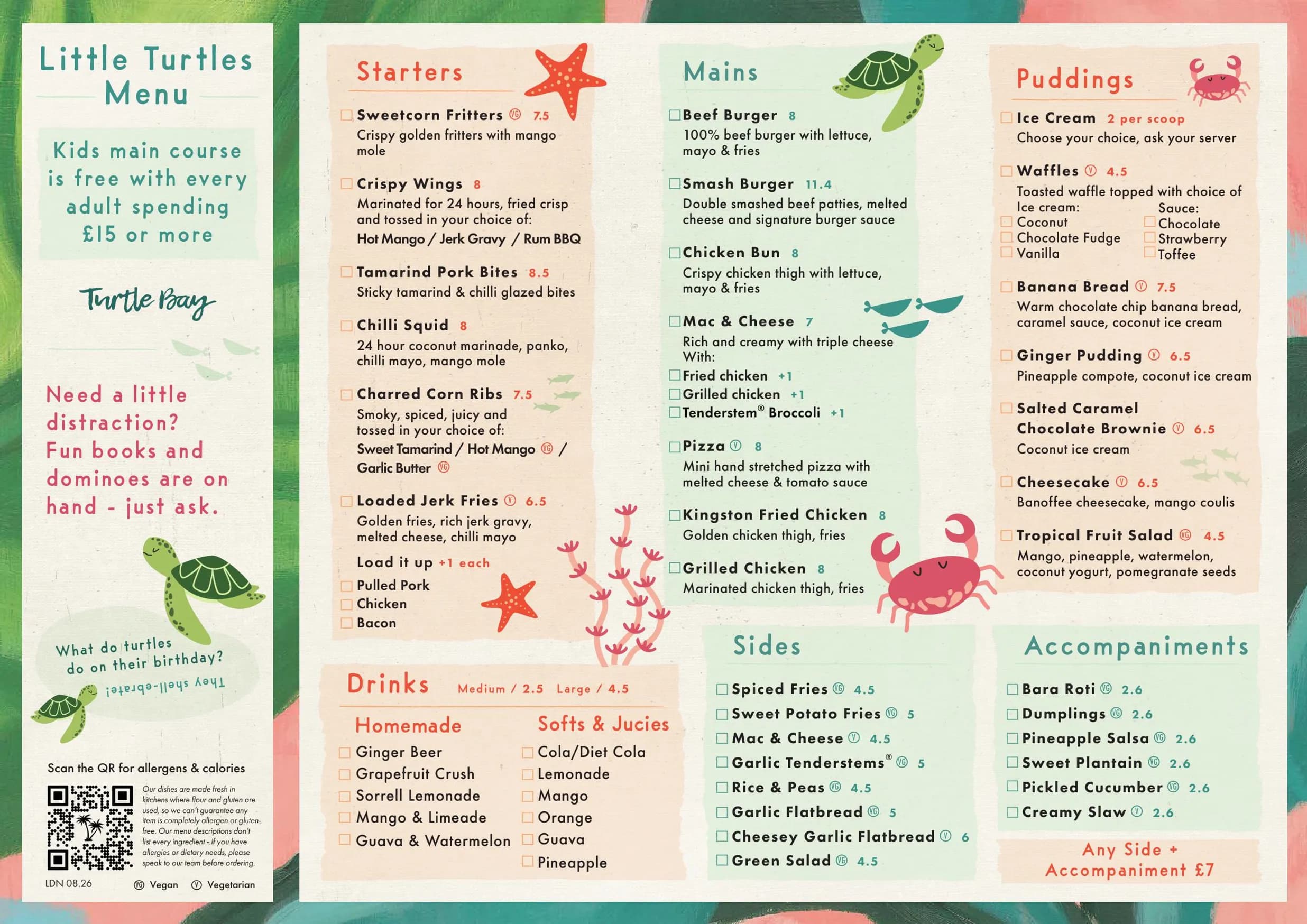 Turtle Bay Camden menu, page 9