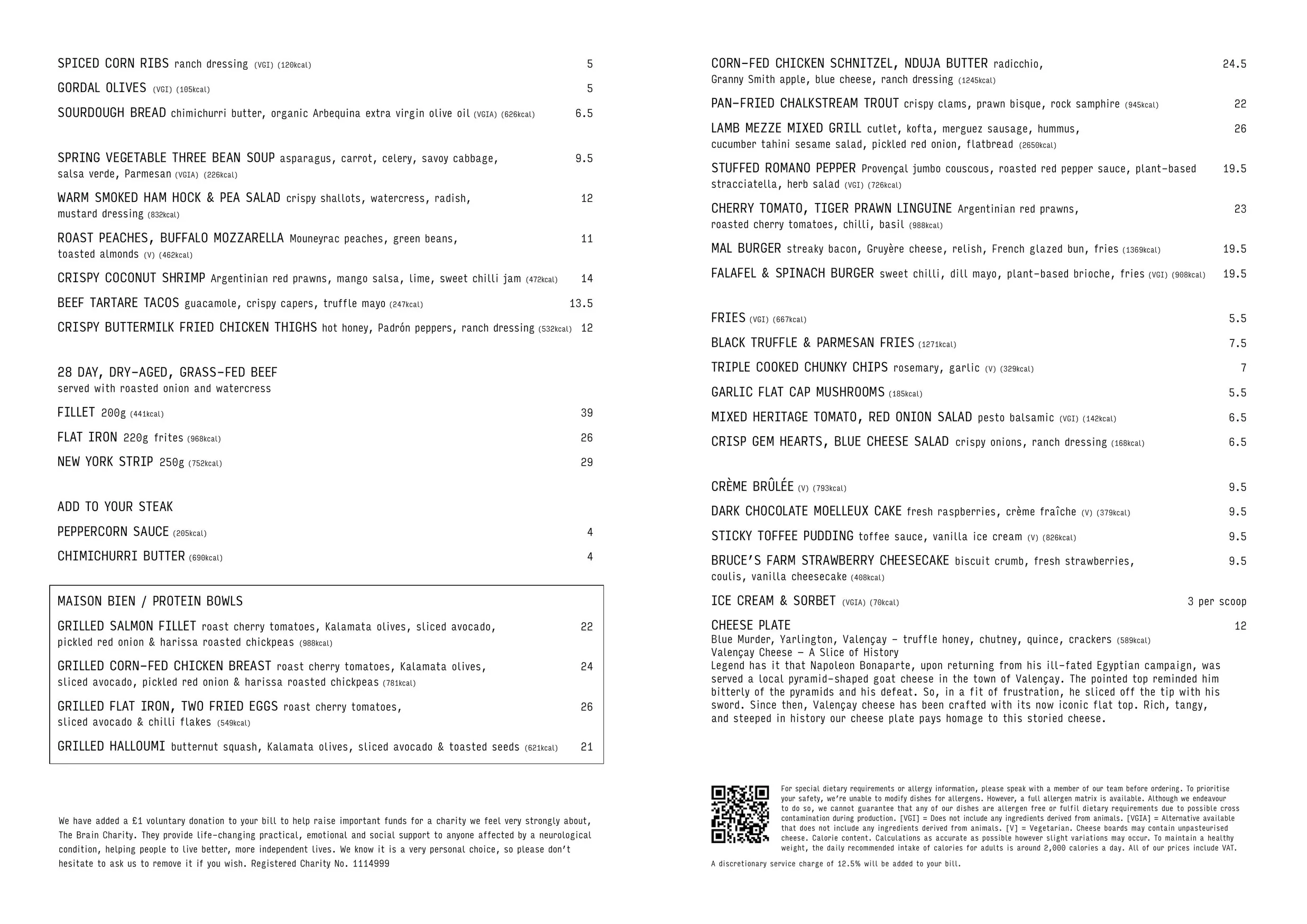 Bar & Grill Manchester Deansgate menu, page 2