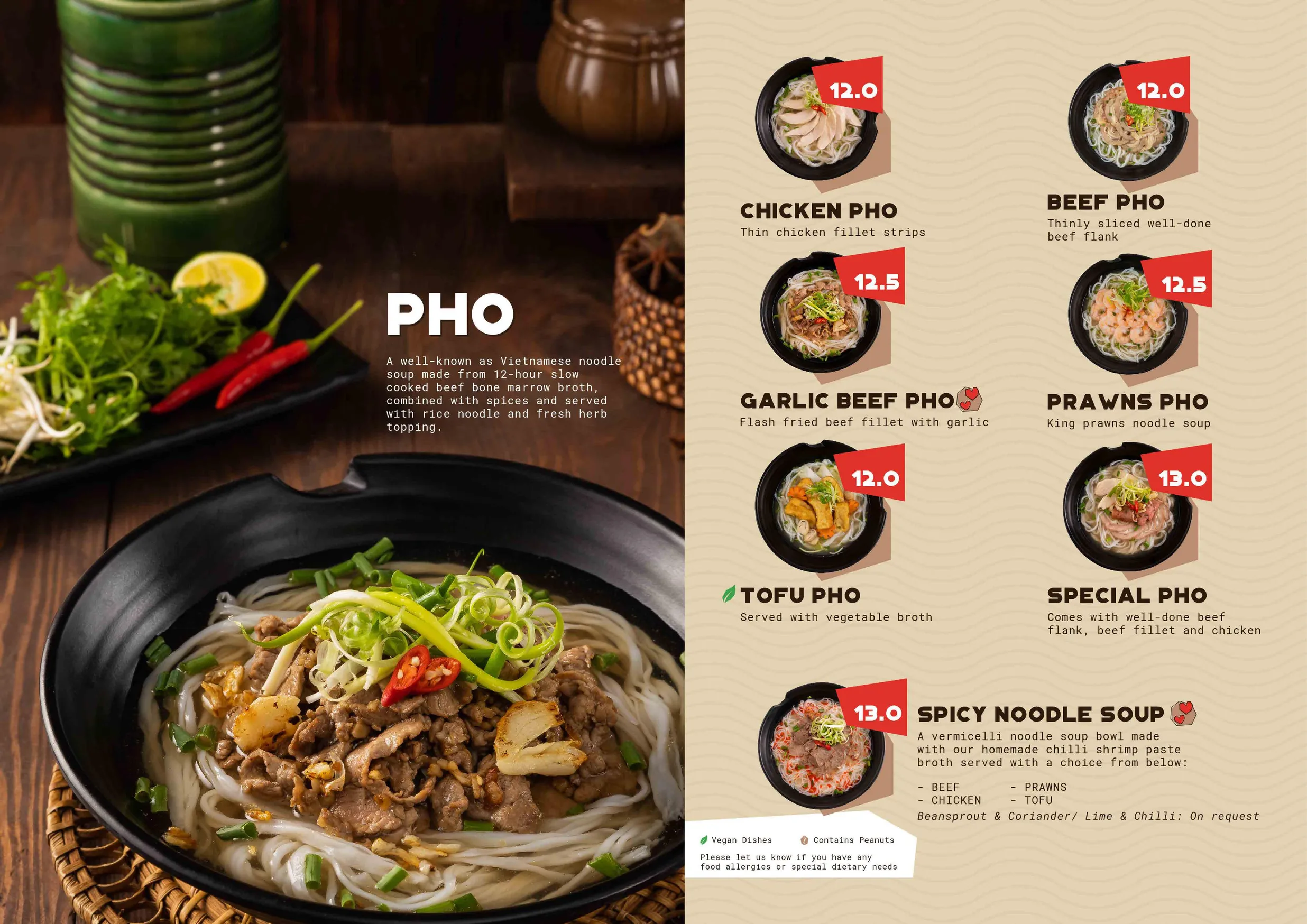 Viet Fusion menu, page 6
