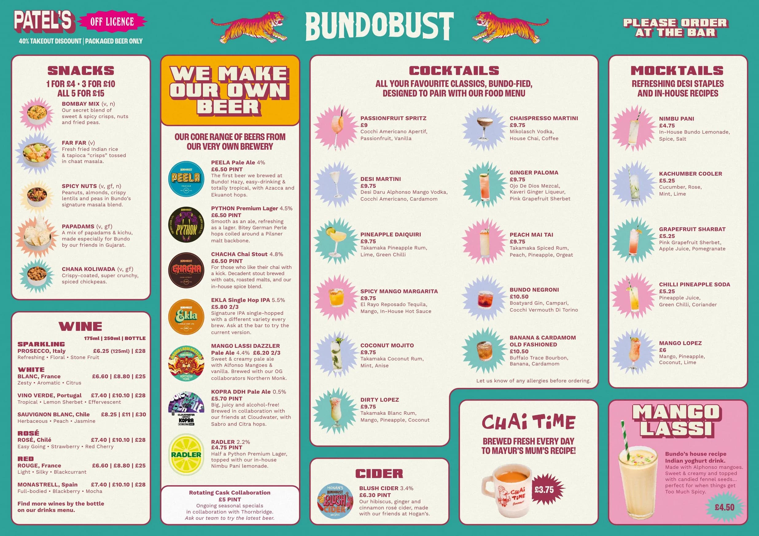 Bundobust Liverpool menu, page 9
