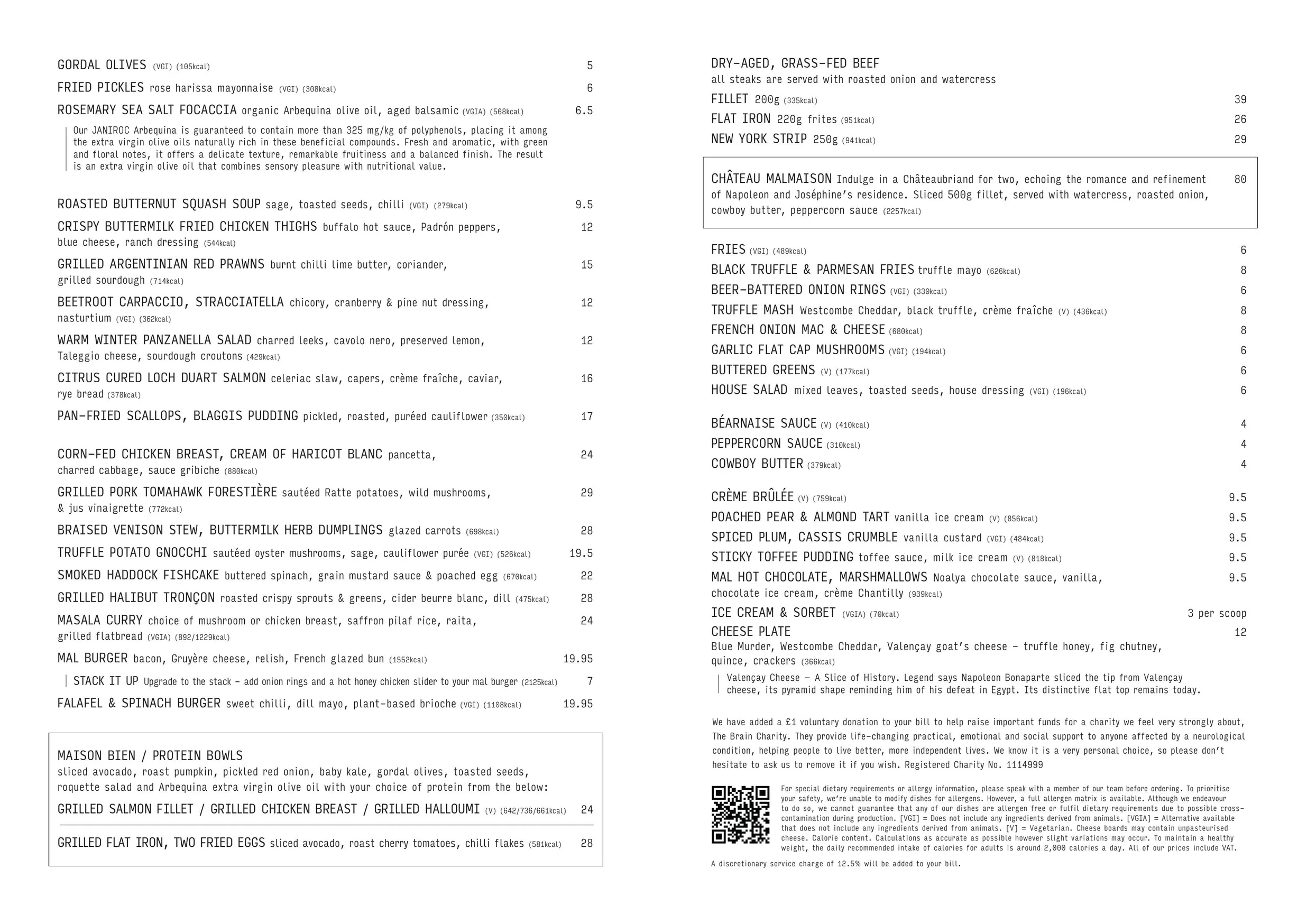 Chez Mal Birmingham menu, page 2