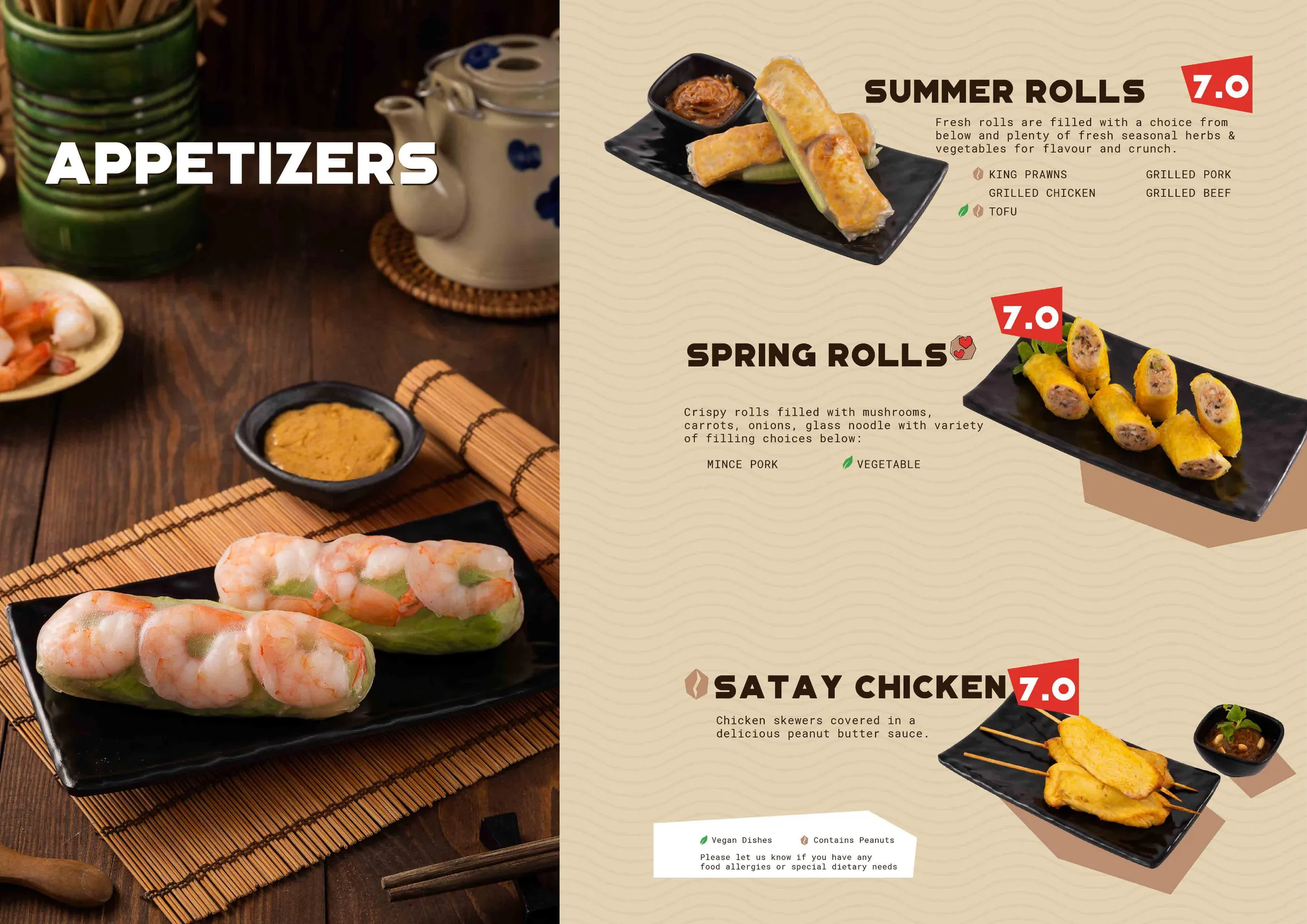 Viet Fusion menu, page 2