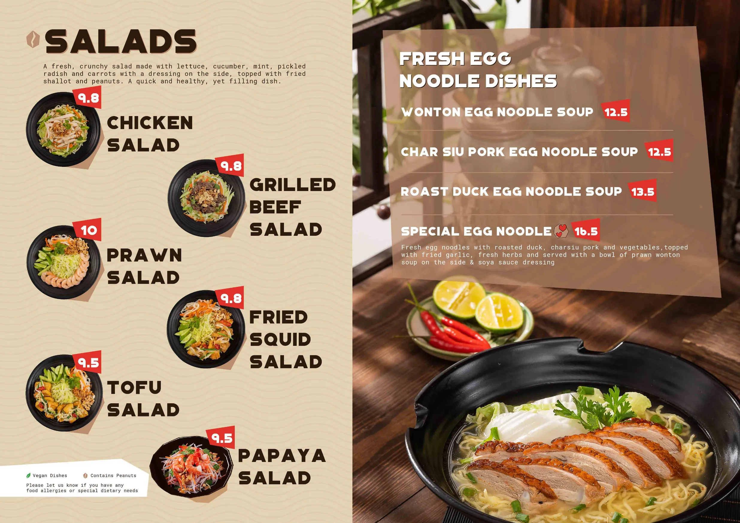 Viet Fusion menu, page 5
