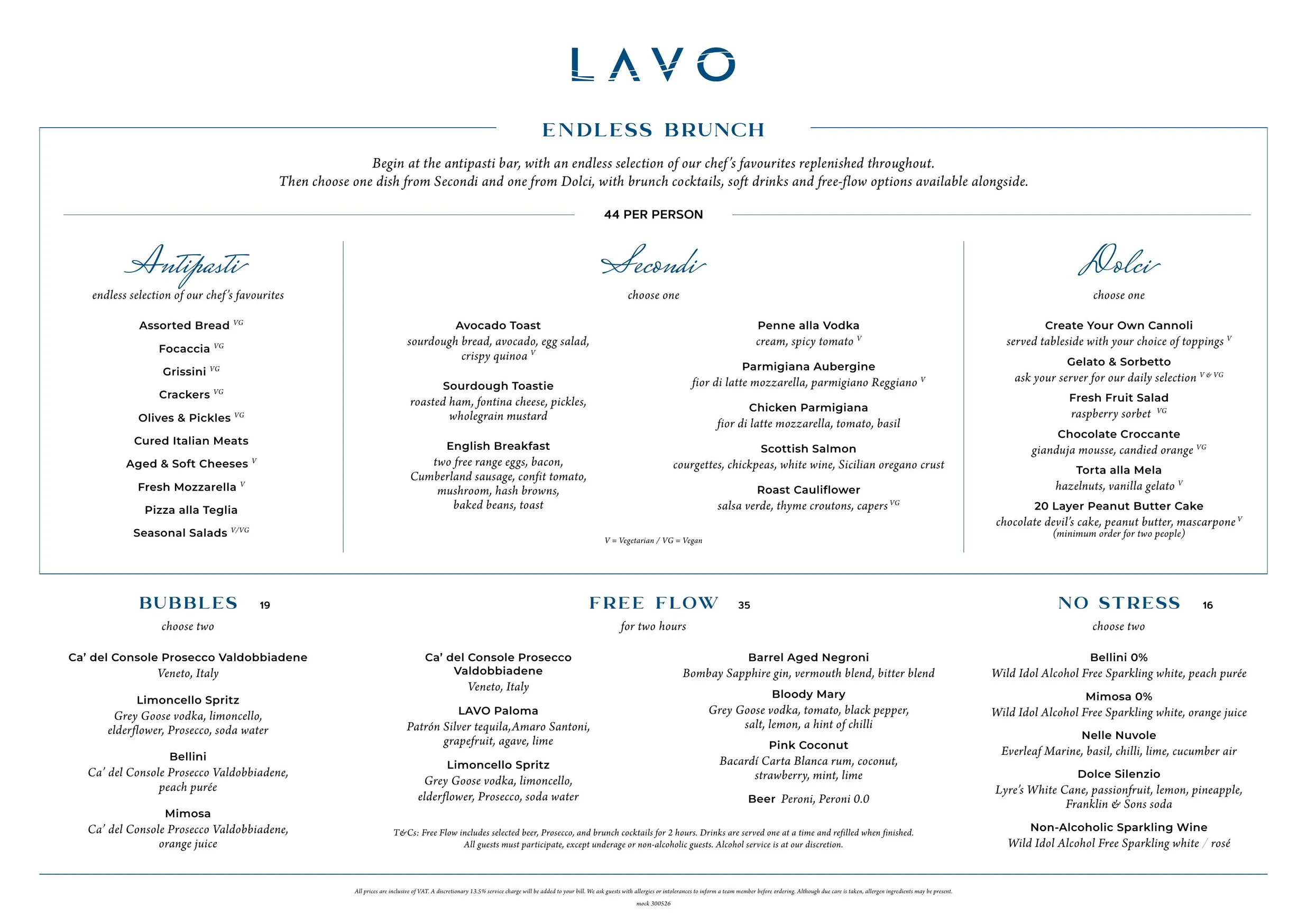 LAVO menu, page 9