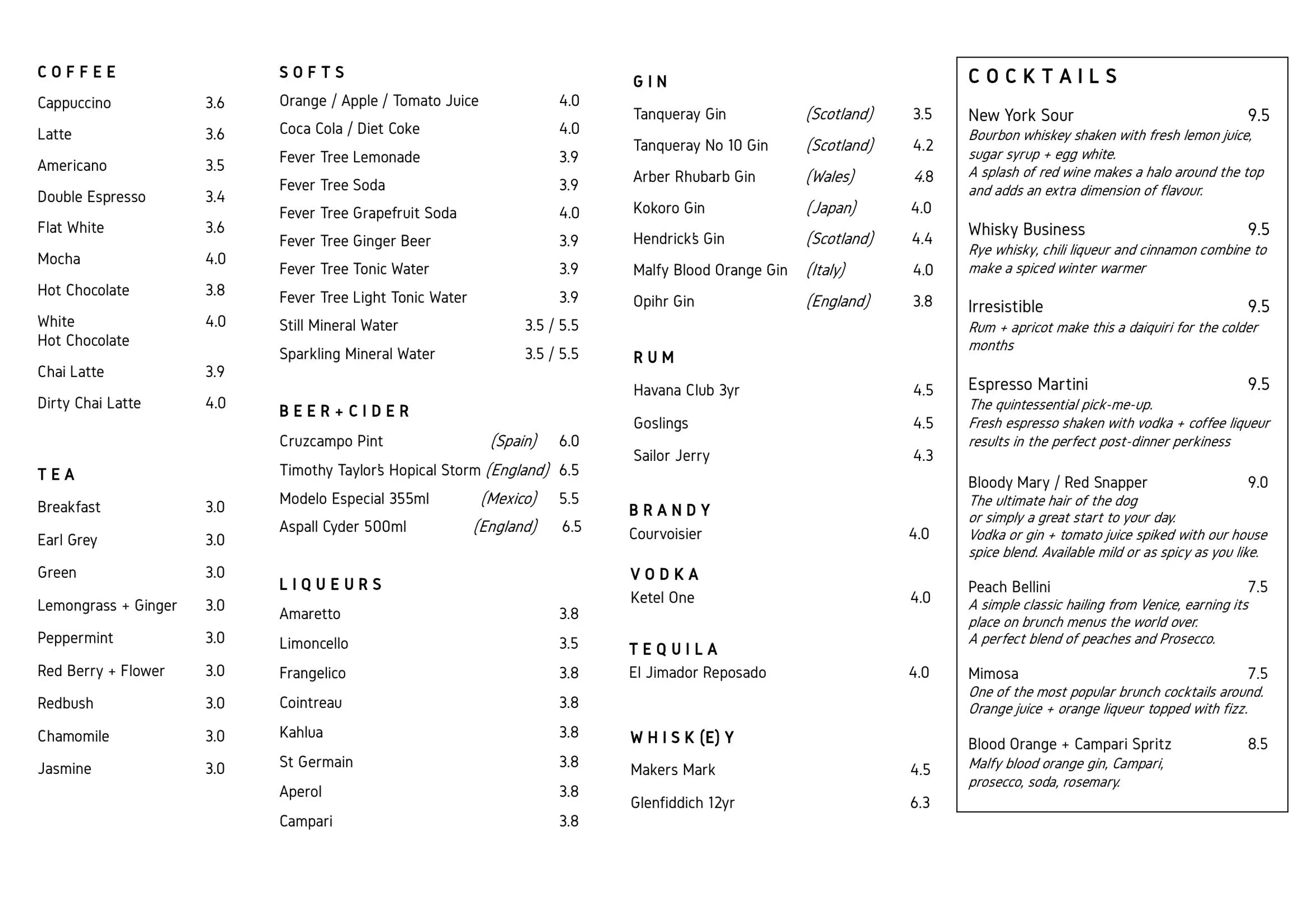 All Things Nice menu, page 4