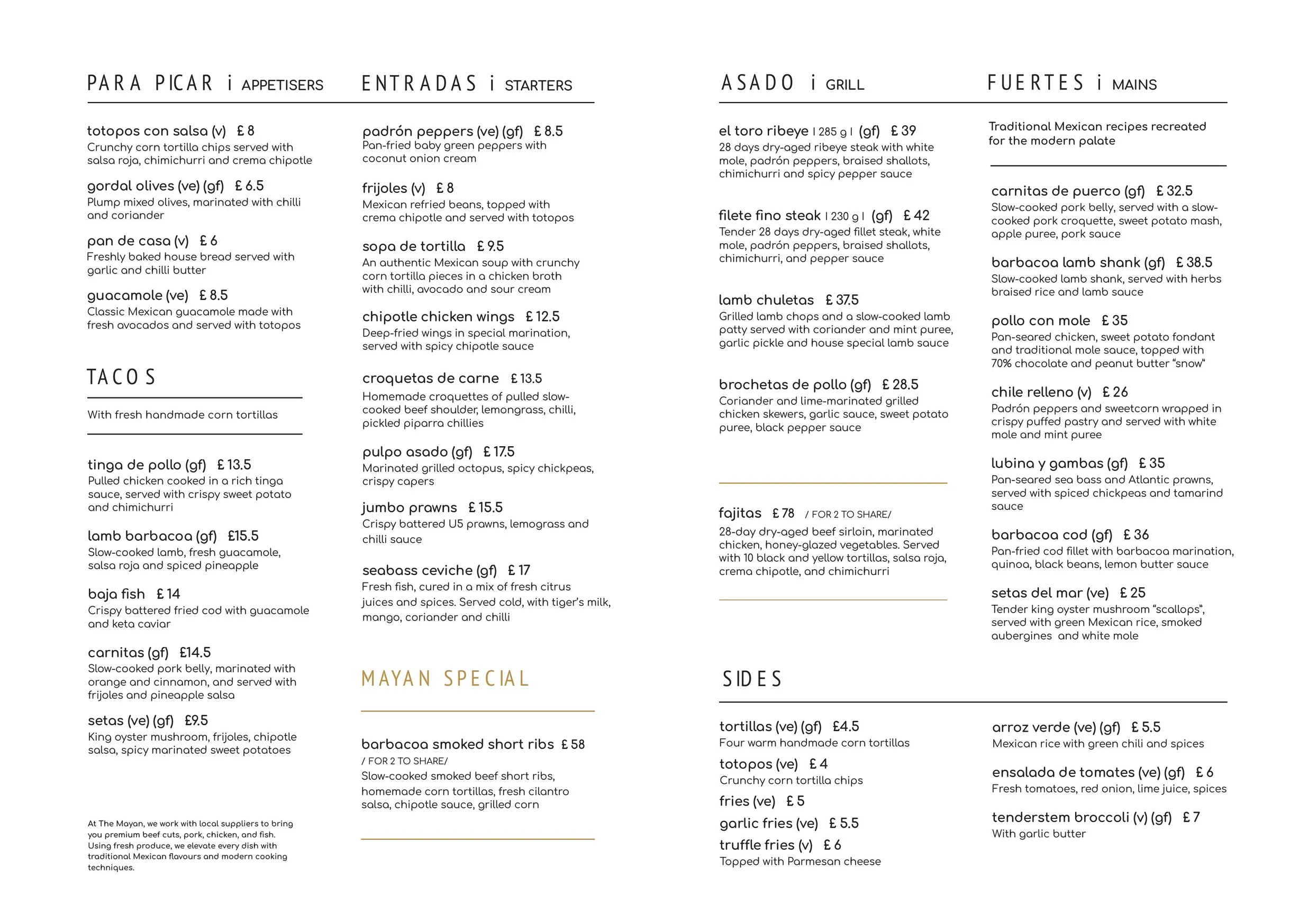 Mayan menu, page 2