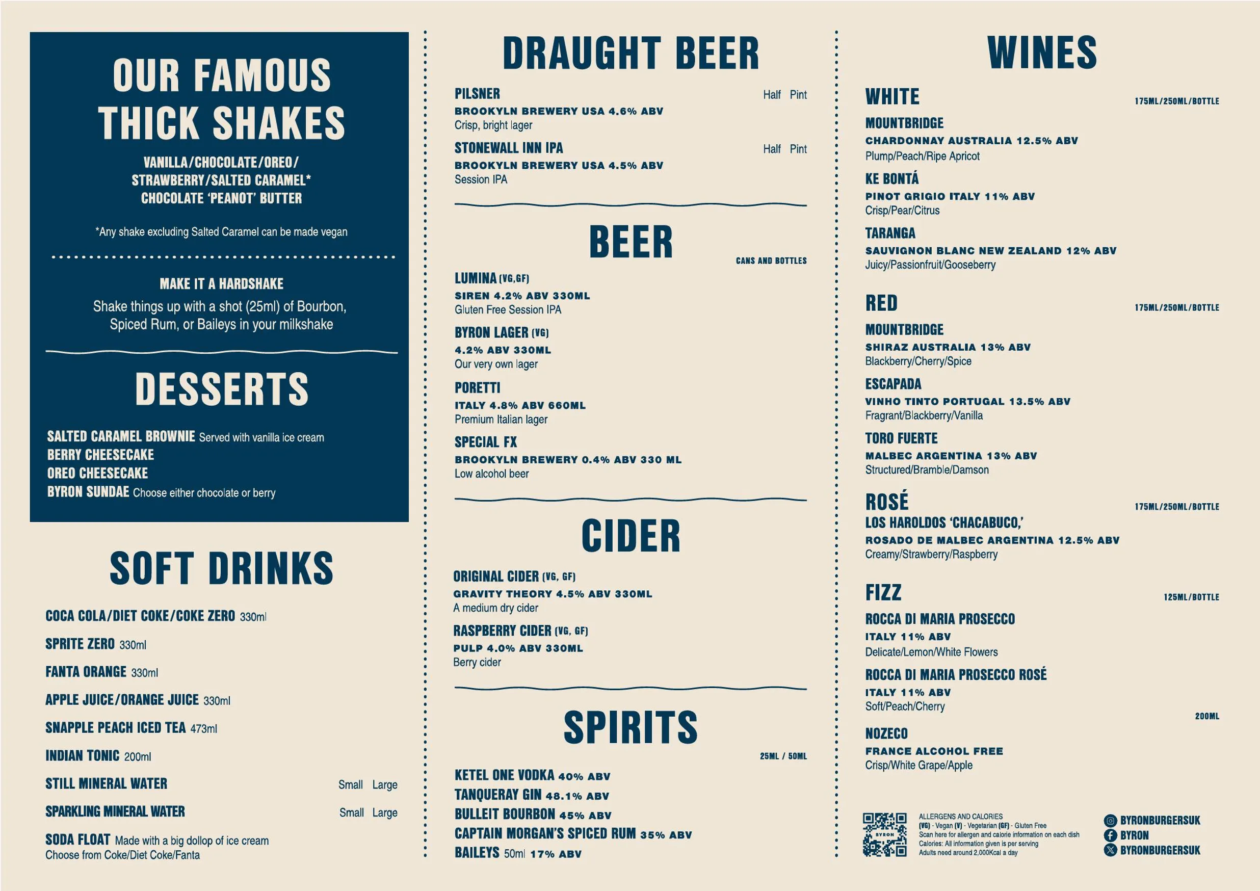 Byron menu, page 2