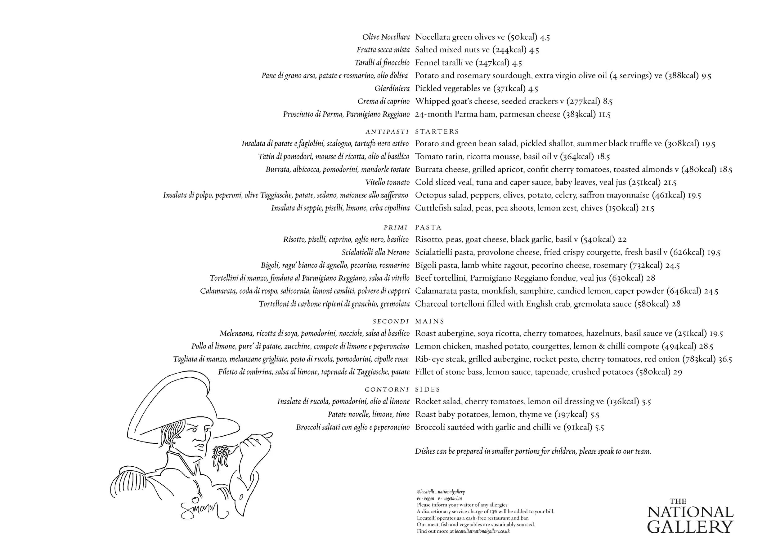 Osteria Locatelli menu, page 1