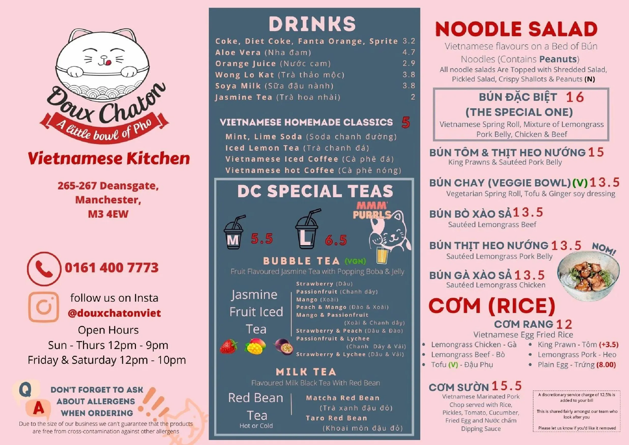 Doux Chaton menu, page 2