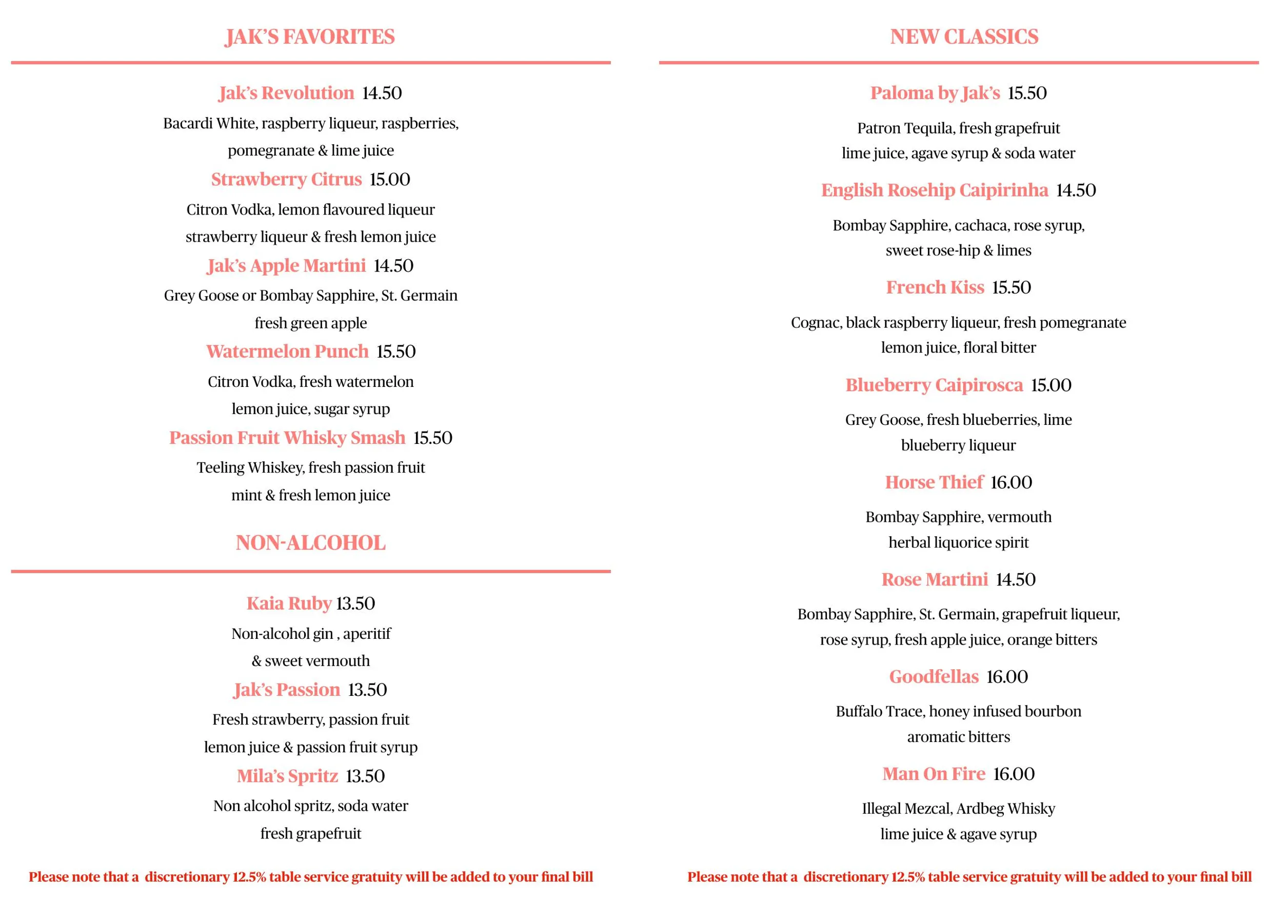 Zefi menu, page 3