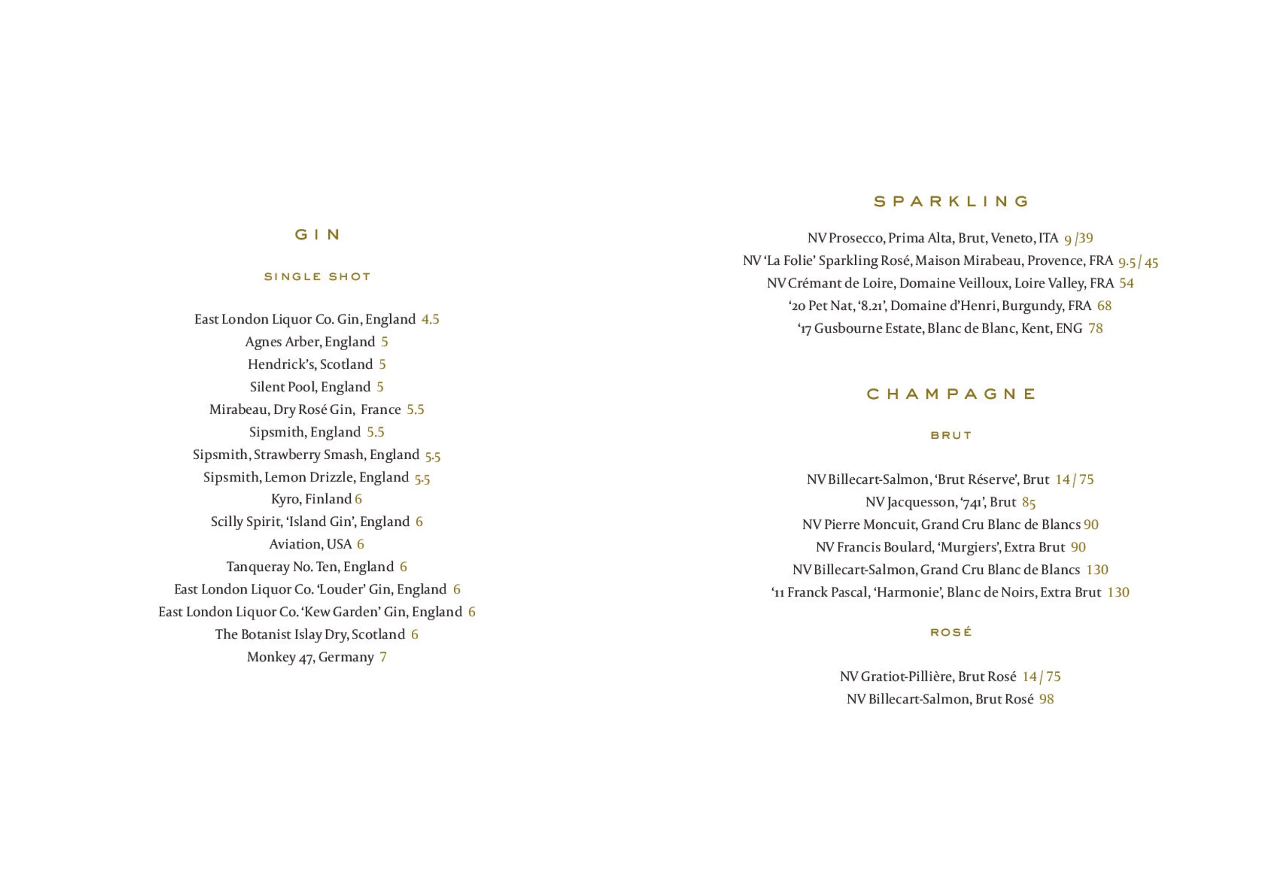 The Arber Garden menu, page 16