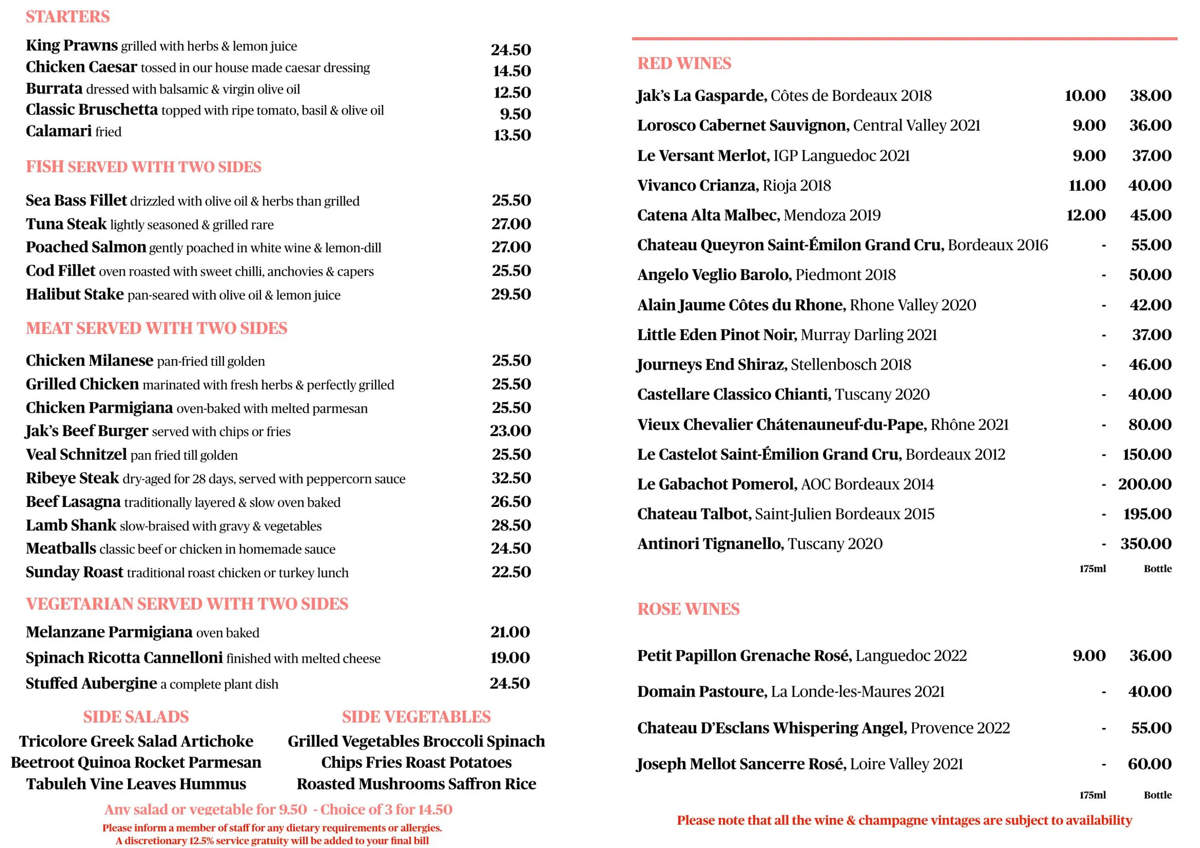 Zefi menu, page 4