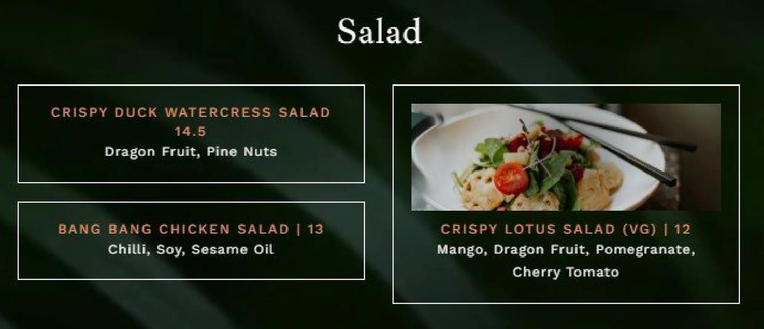 Lulu Wild menu, page 4