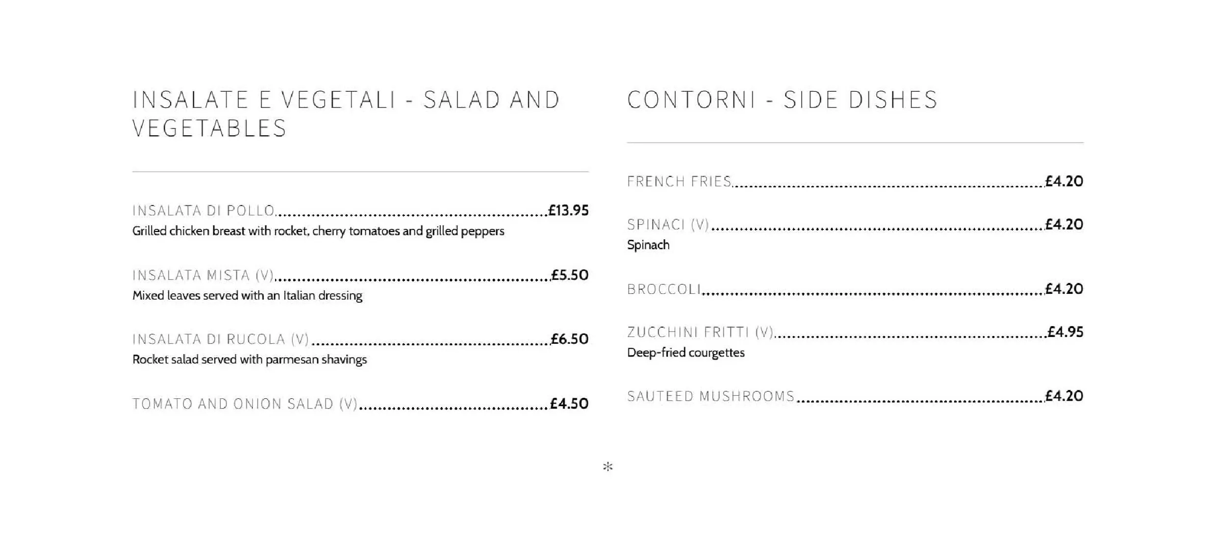 Mangia Bene menu, page 4