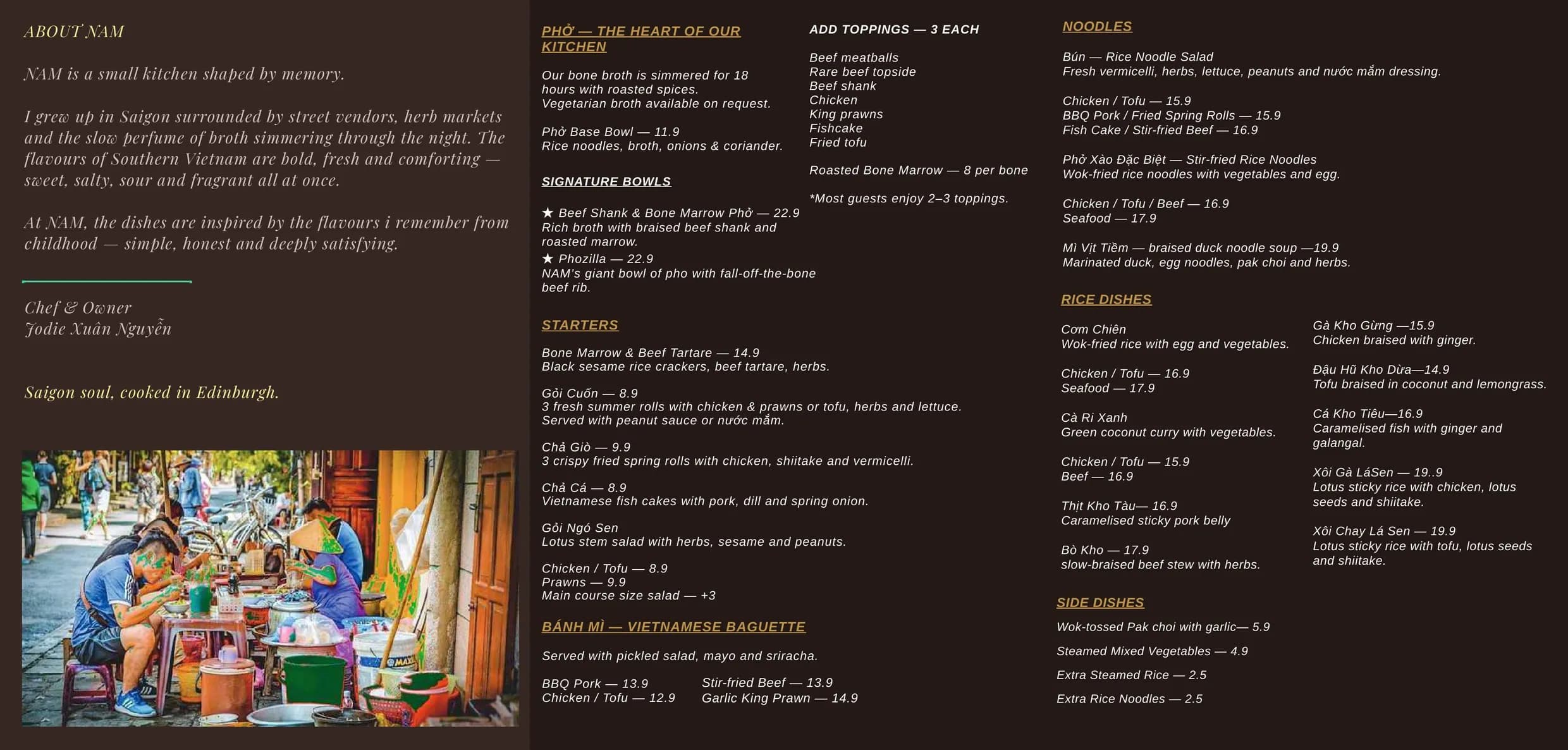 NAM menu, page 1