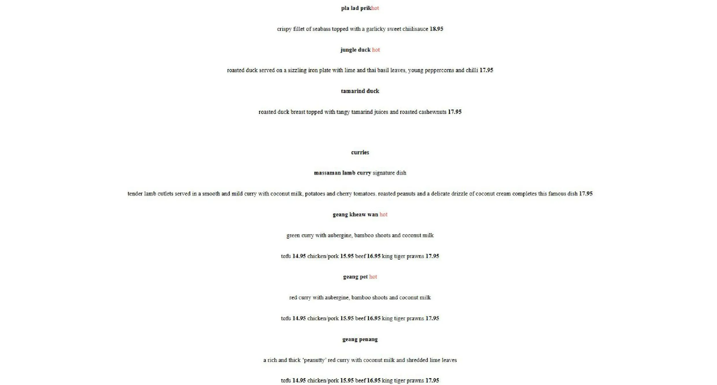 Papaya Tree menu, page 5