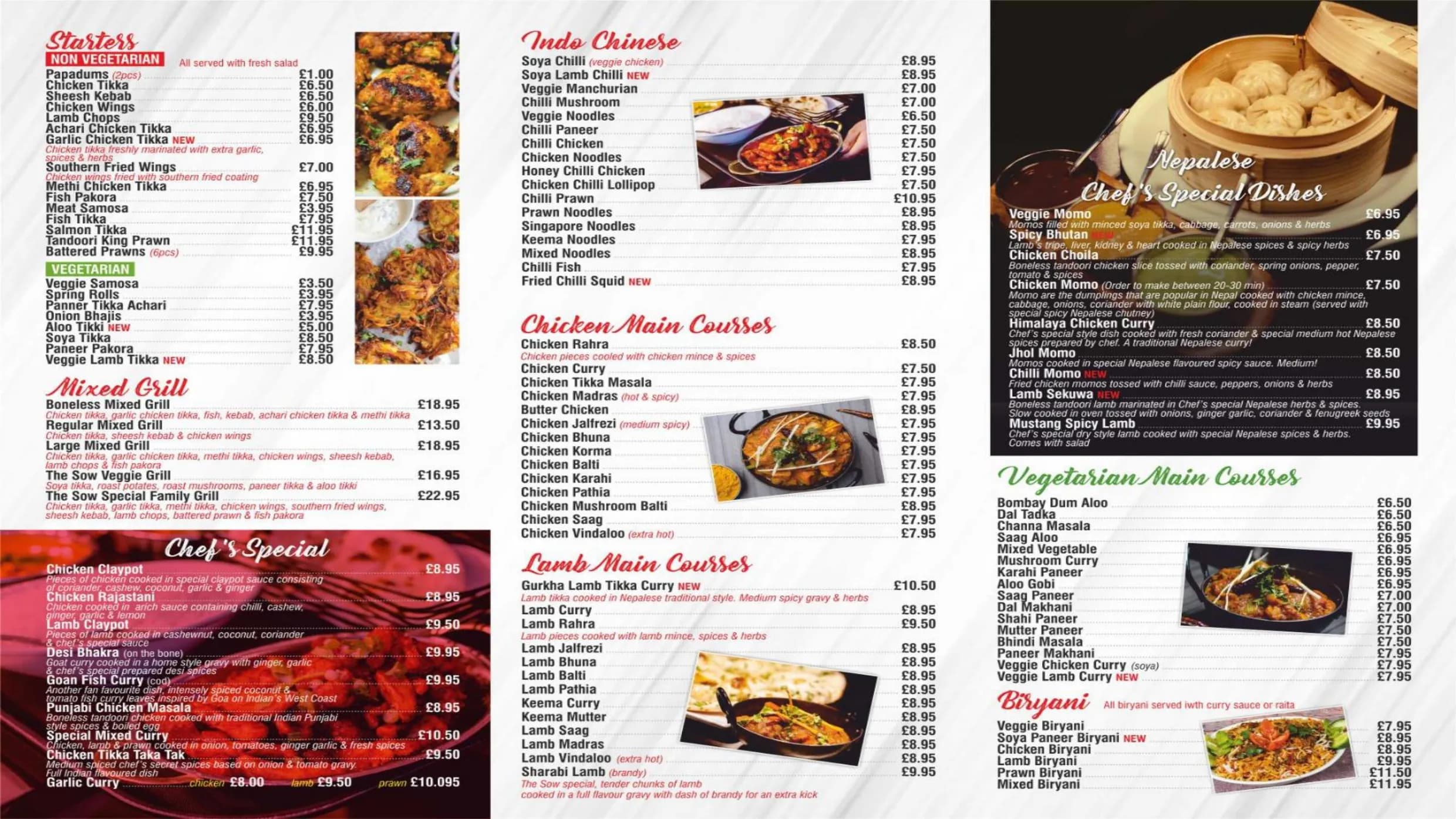 The Sow Bar and Grill menu, page 2