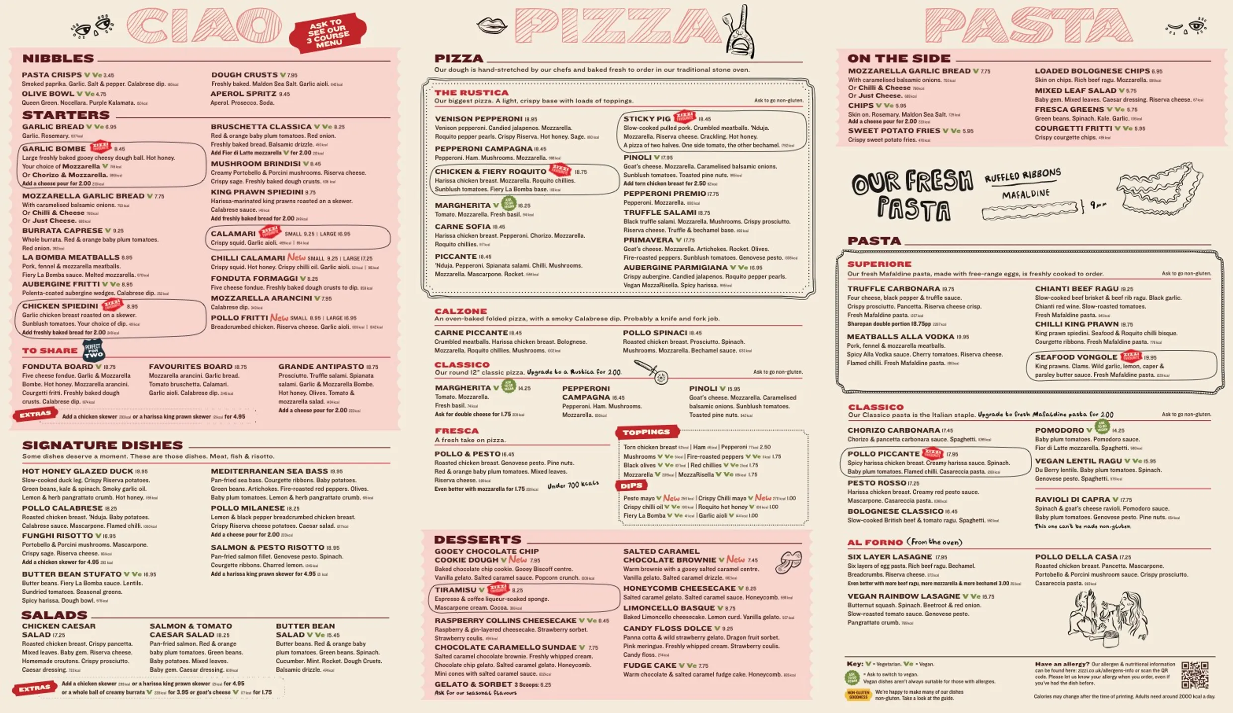 Zizzi - Bristol Clifton Village menu, page 2