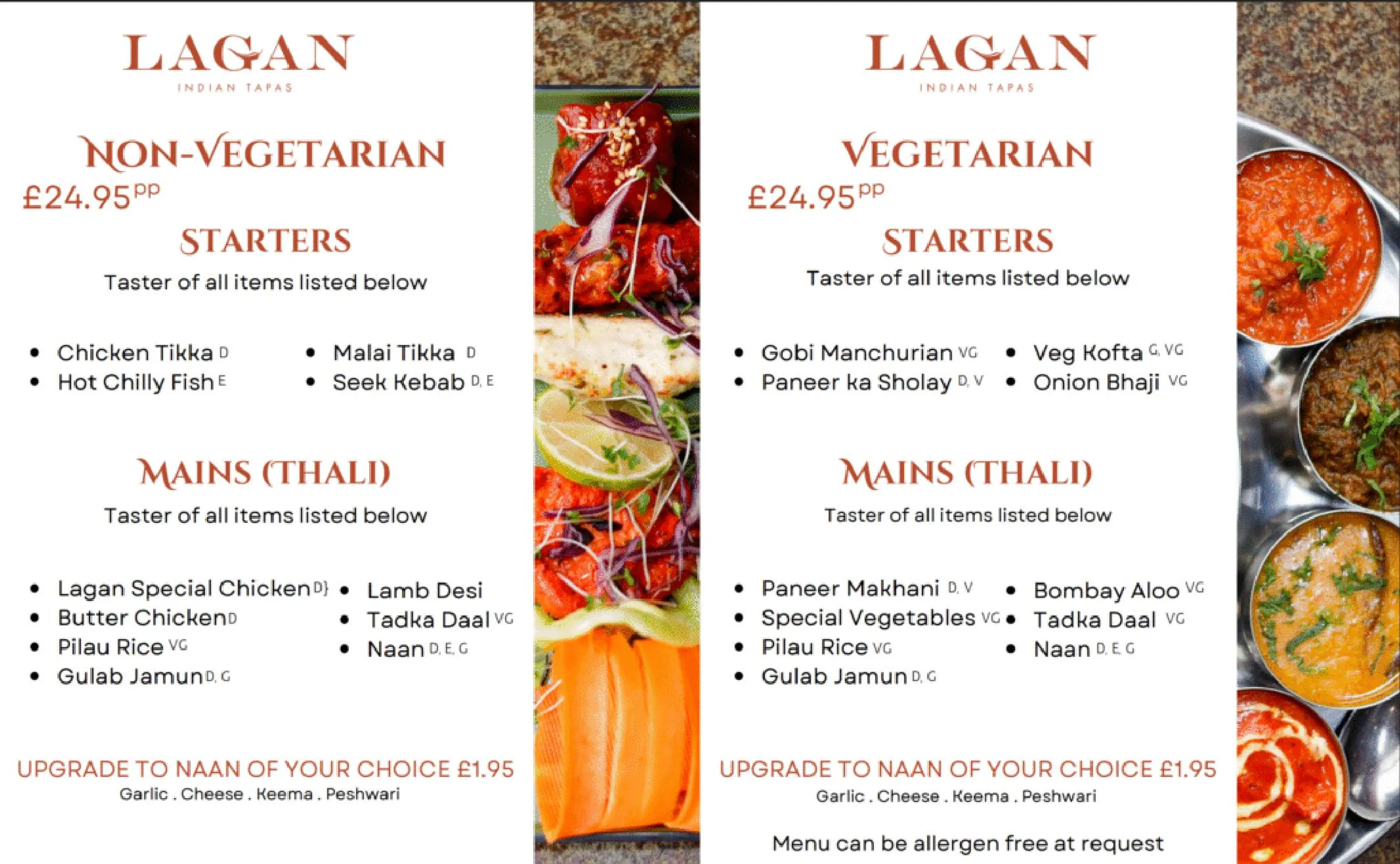 Lagan Indian Tapas menu, page 2