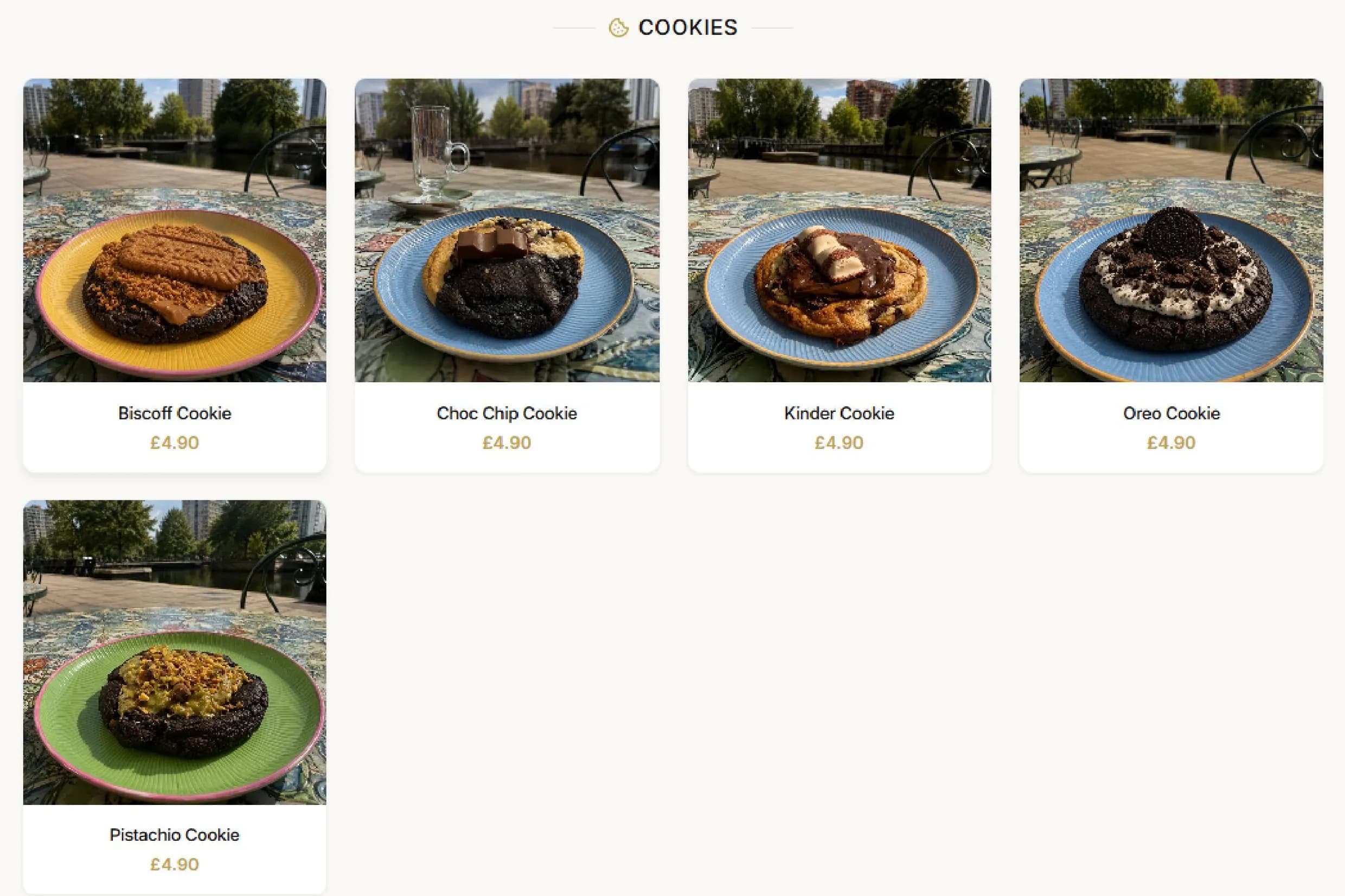 90 Delice menu, page 8