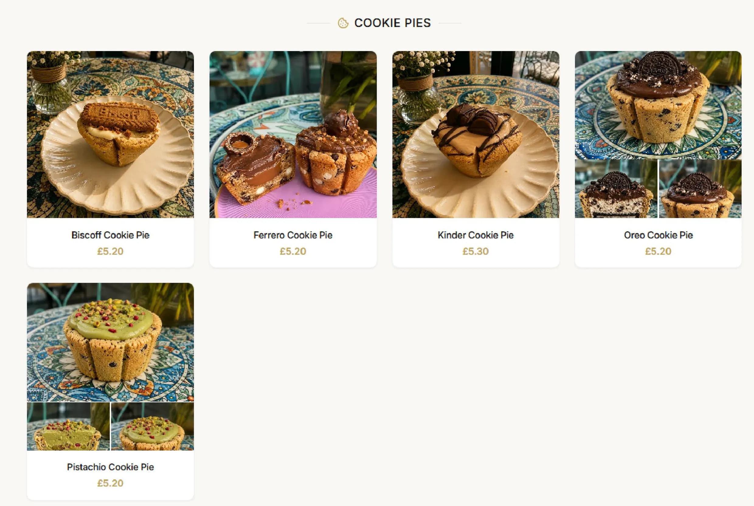 90 Delice menu, page 7