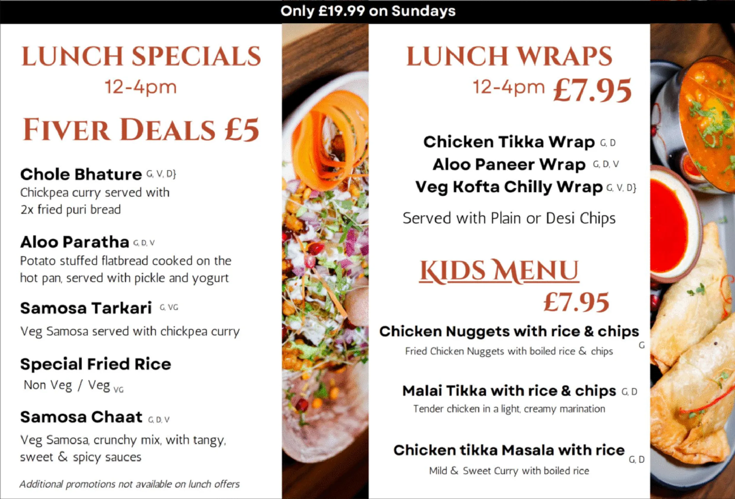 Lagan Indian Tapas menu, page 1