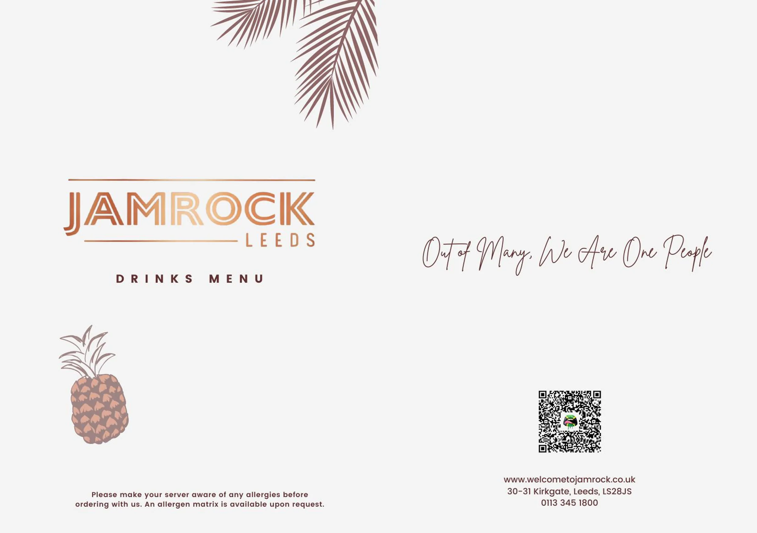 Jamrock menu, page 3