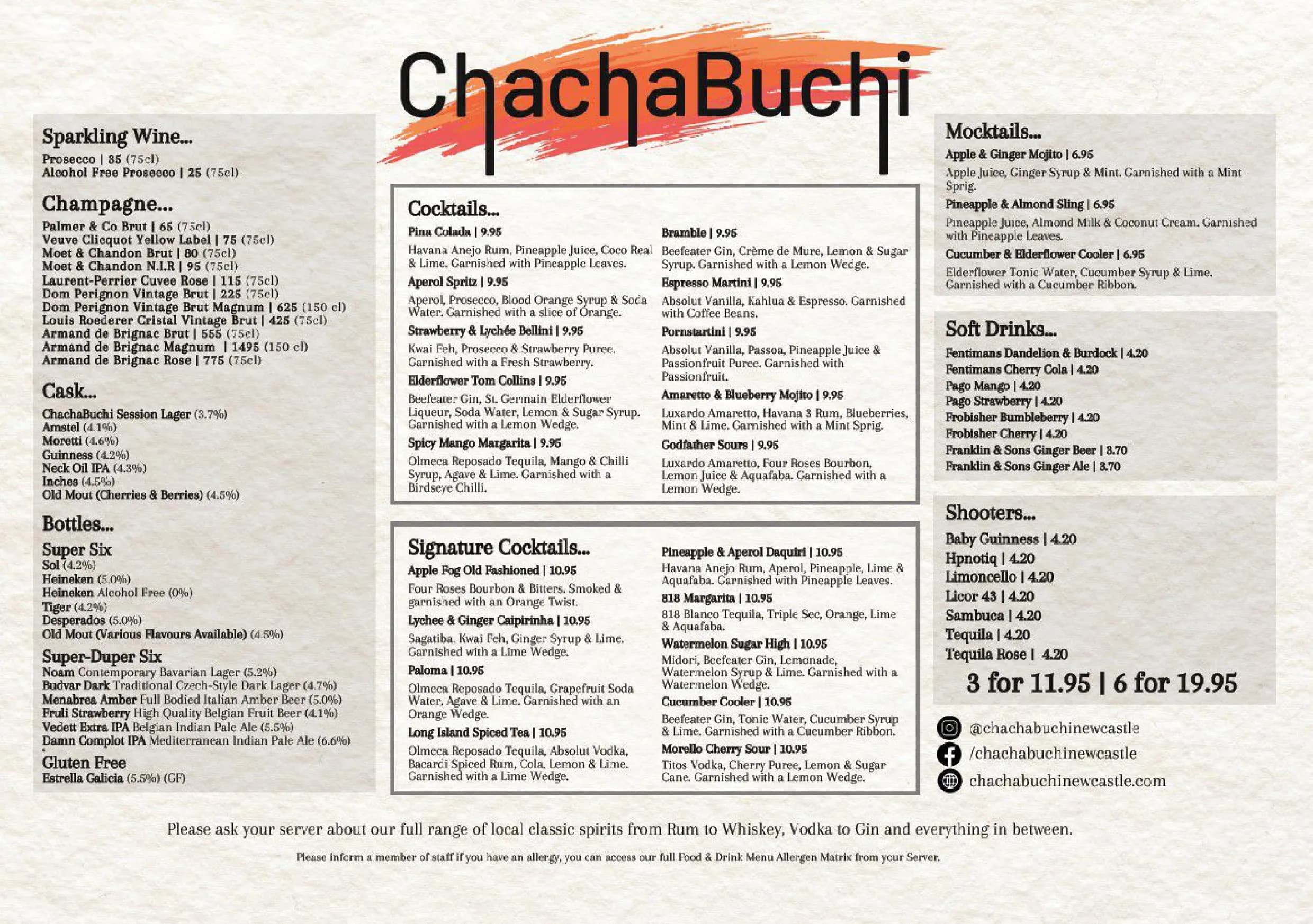 ChachaBuchi menu, page 2