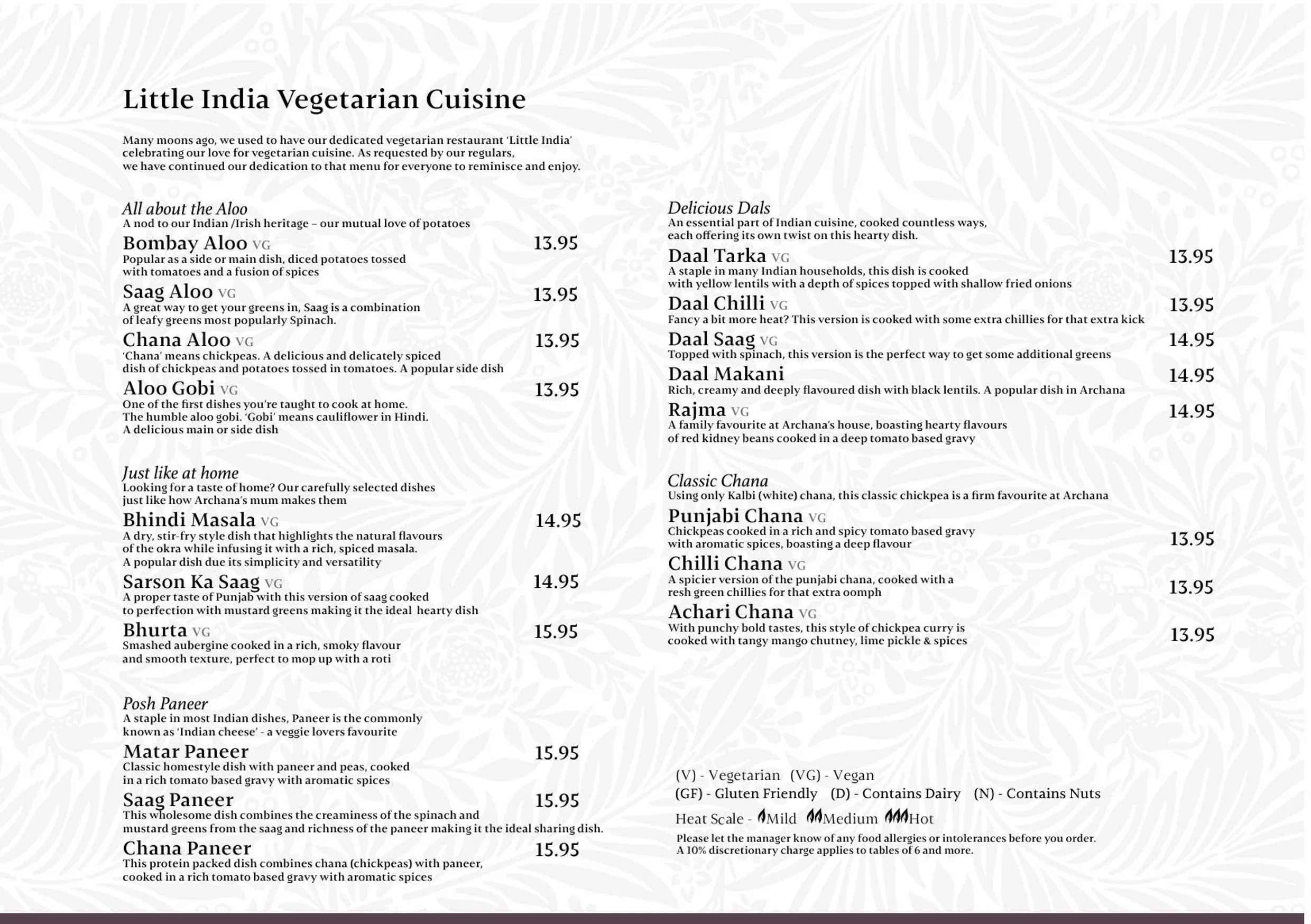 Archana menu, page 8