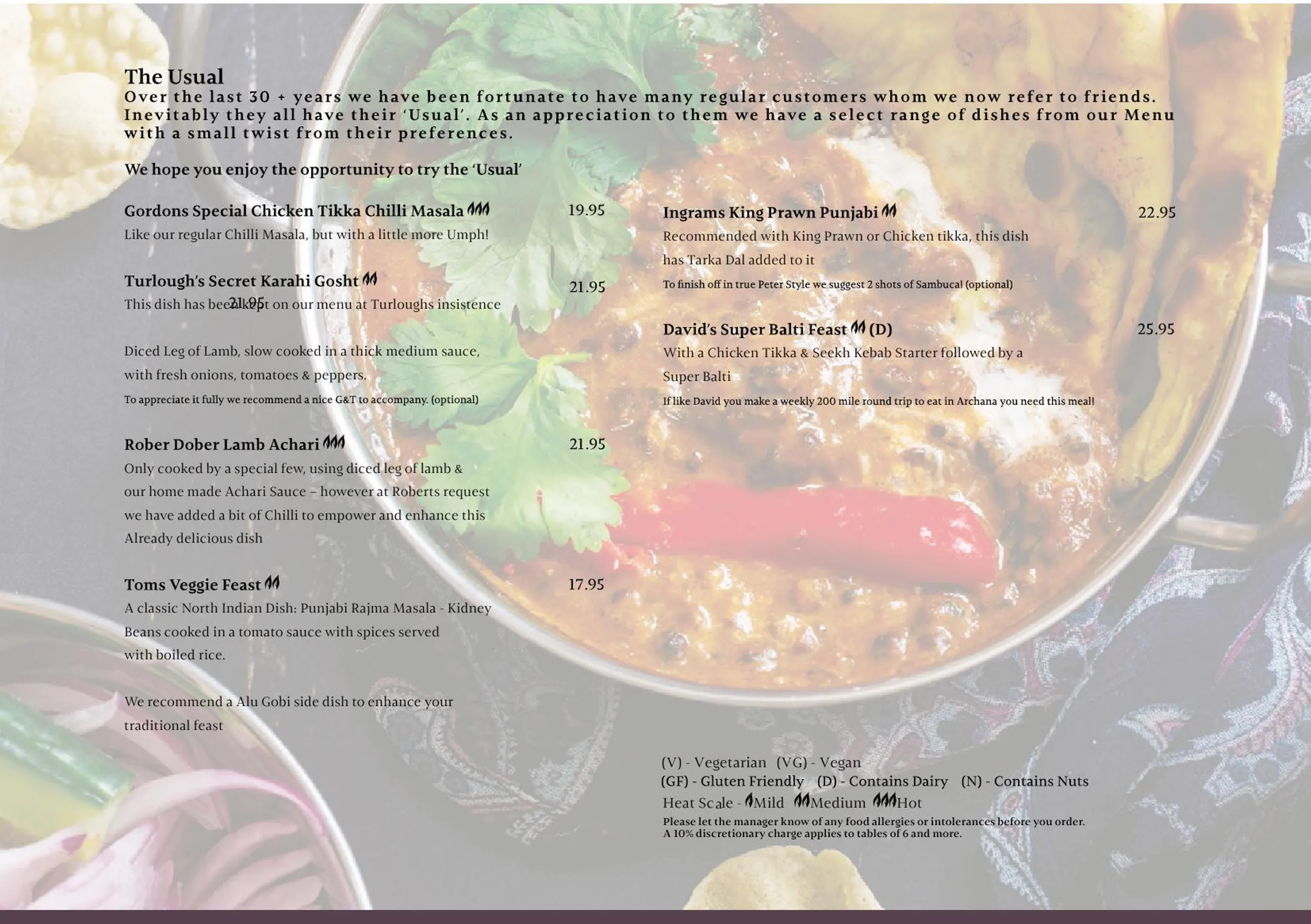 Archana menu, page 7