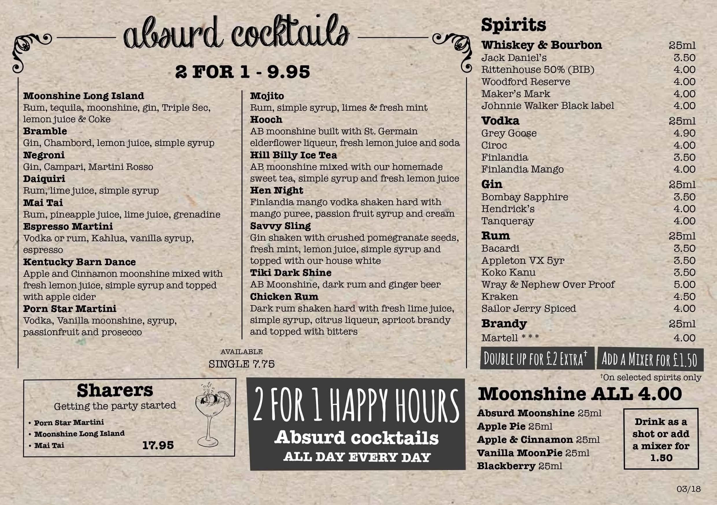 Absurd Bird Bath menu, page 4