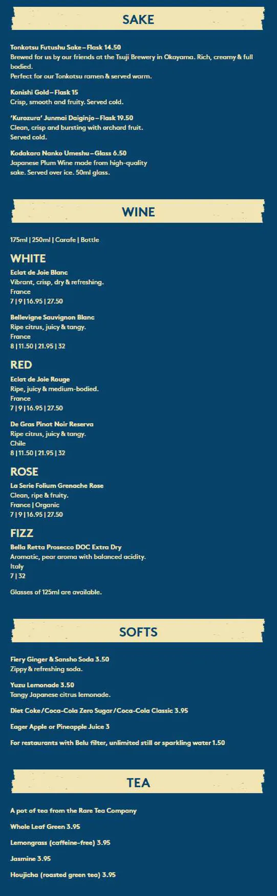 Tonkotsu Kentish Town menu, page 9