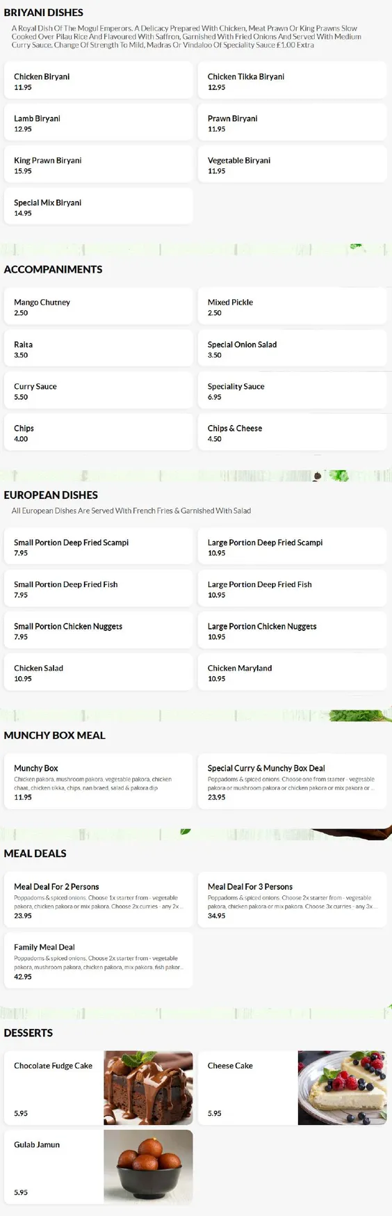 Mallroad Indian Restaurant menu, page 18