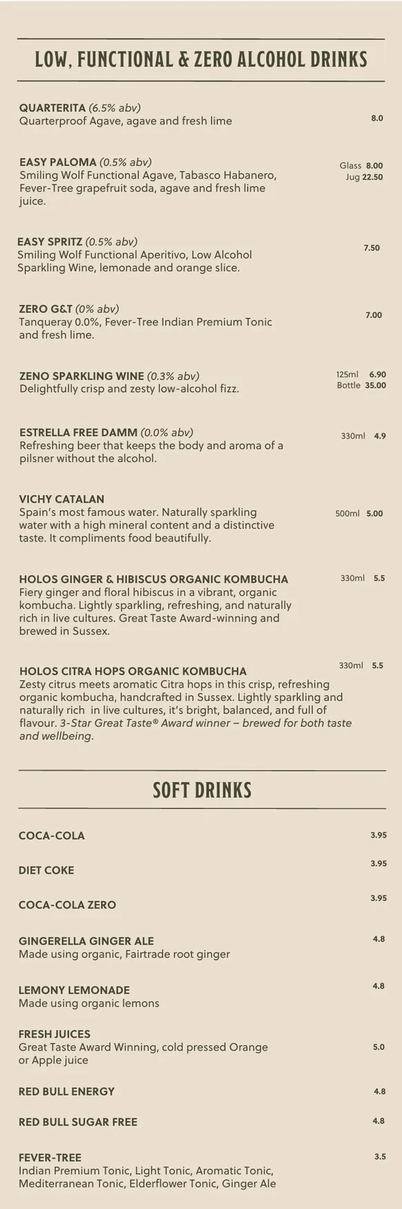 Camino menu, page 11